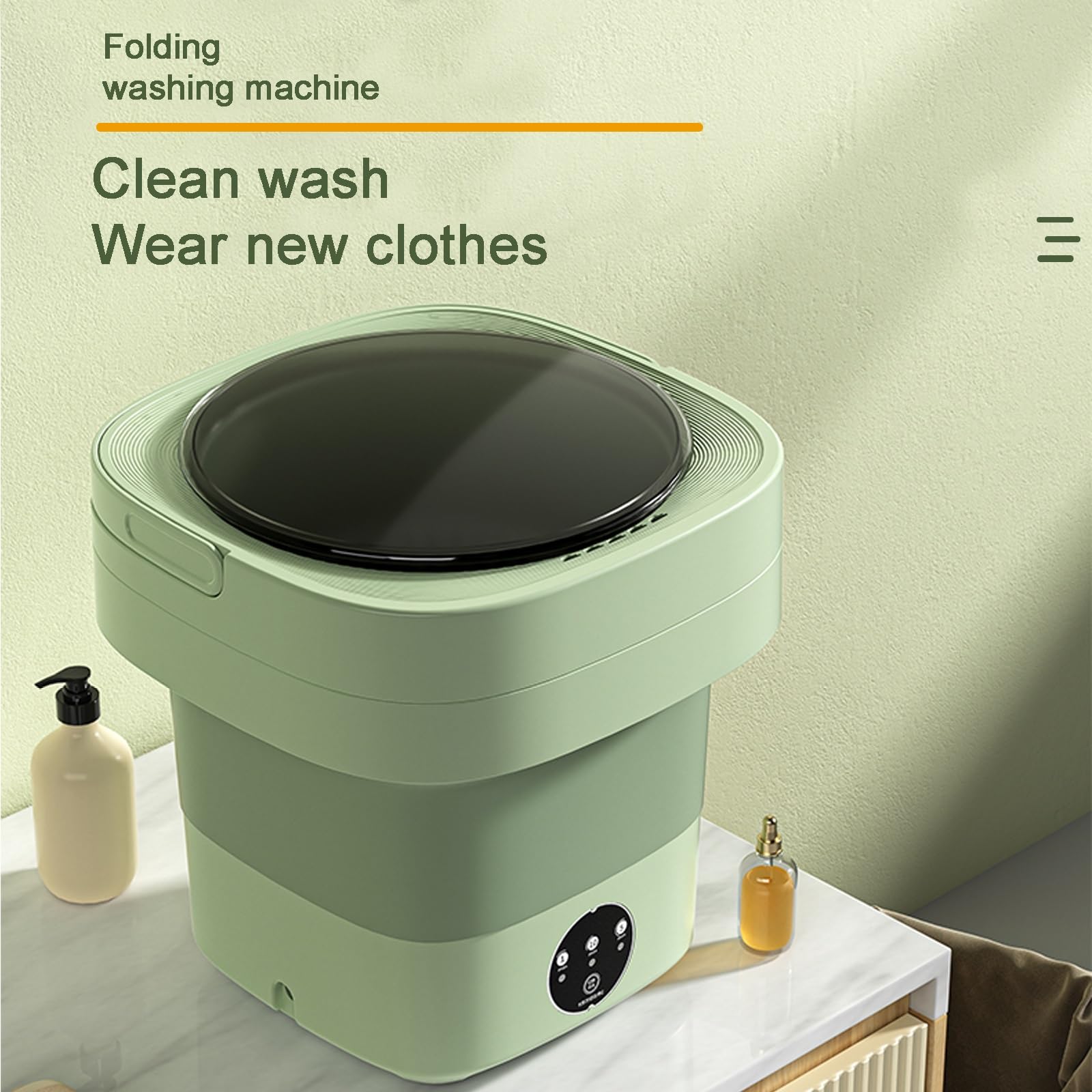 Mini Machine à Laver Portable 13L - 2,5 Kg, Pliable, Avec Essorage, Pour Sous-vêtements Et Petits Vêtements - Idéal Camping, Studio, Voyage