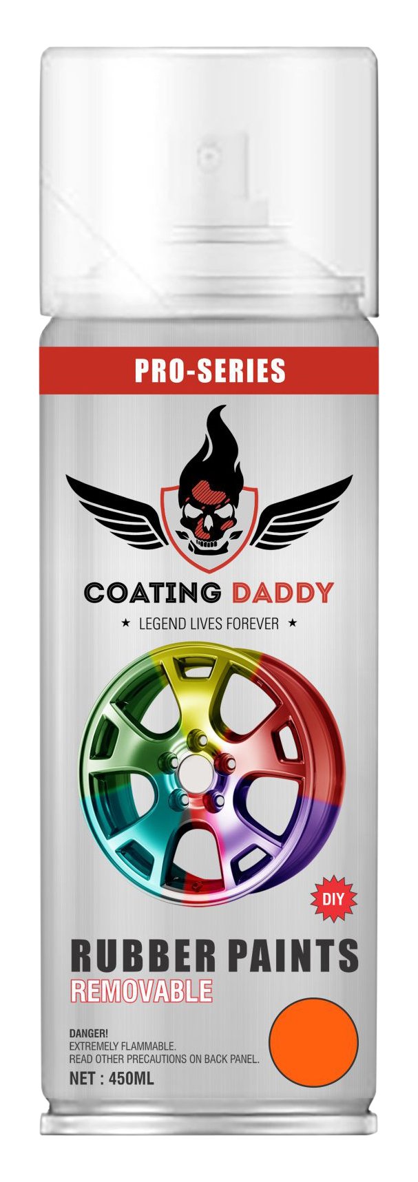 Rubber Paint (450 ml, Fluorescent Orange)