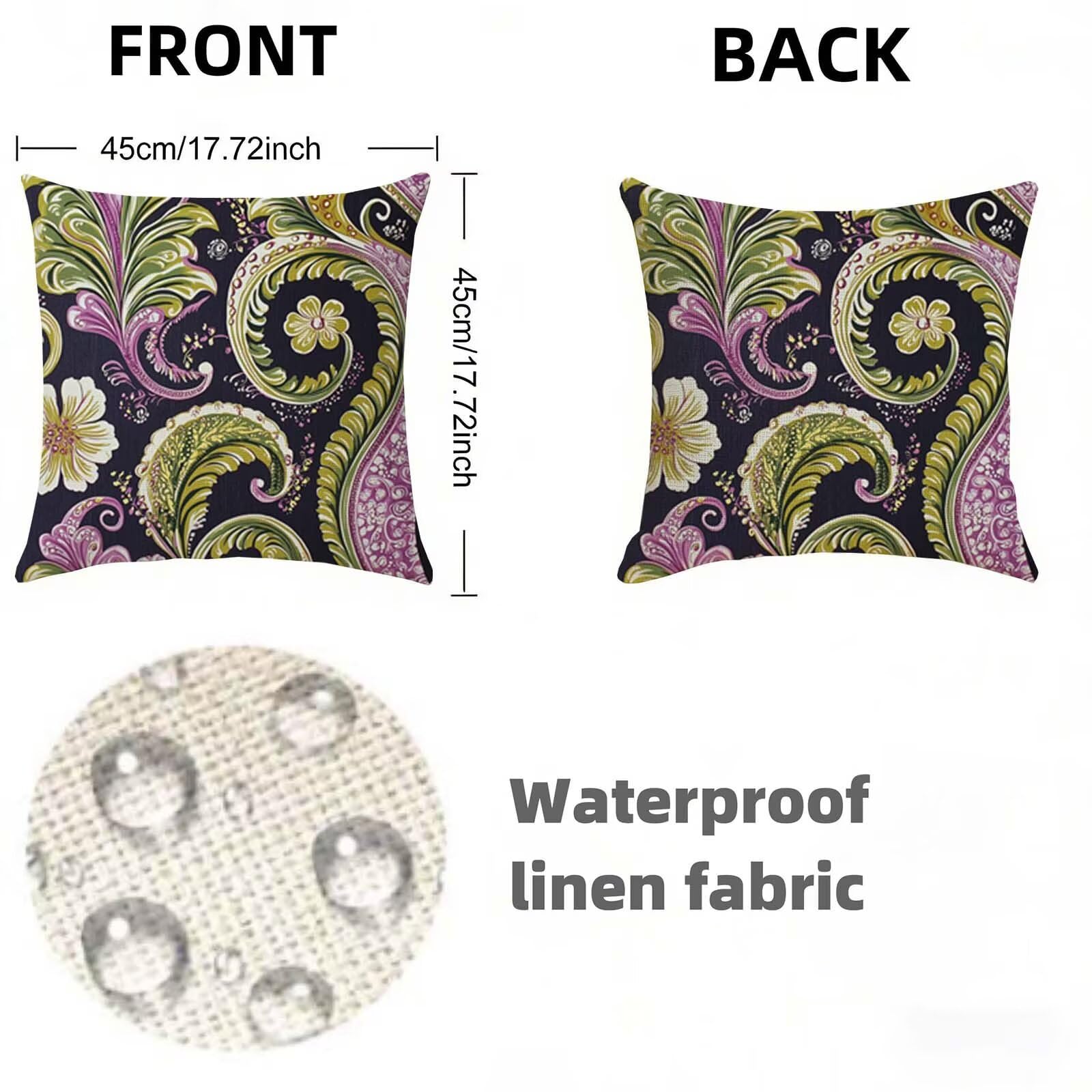 Housse Coussin 80 x 80 CM Violet Lot de 2,Usine Housse de Coussin Lin,Doux Confort Taies d'oreiller Imperméable Extérieur,Fermeture Éclair,Lavable en Machine,Canapé,Chambre,Fauteuil,Cadeaux X-628