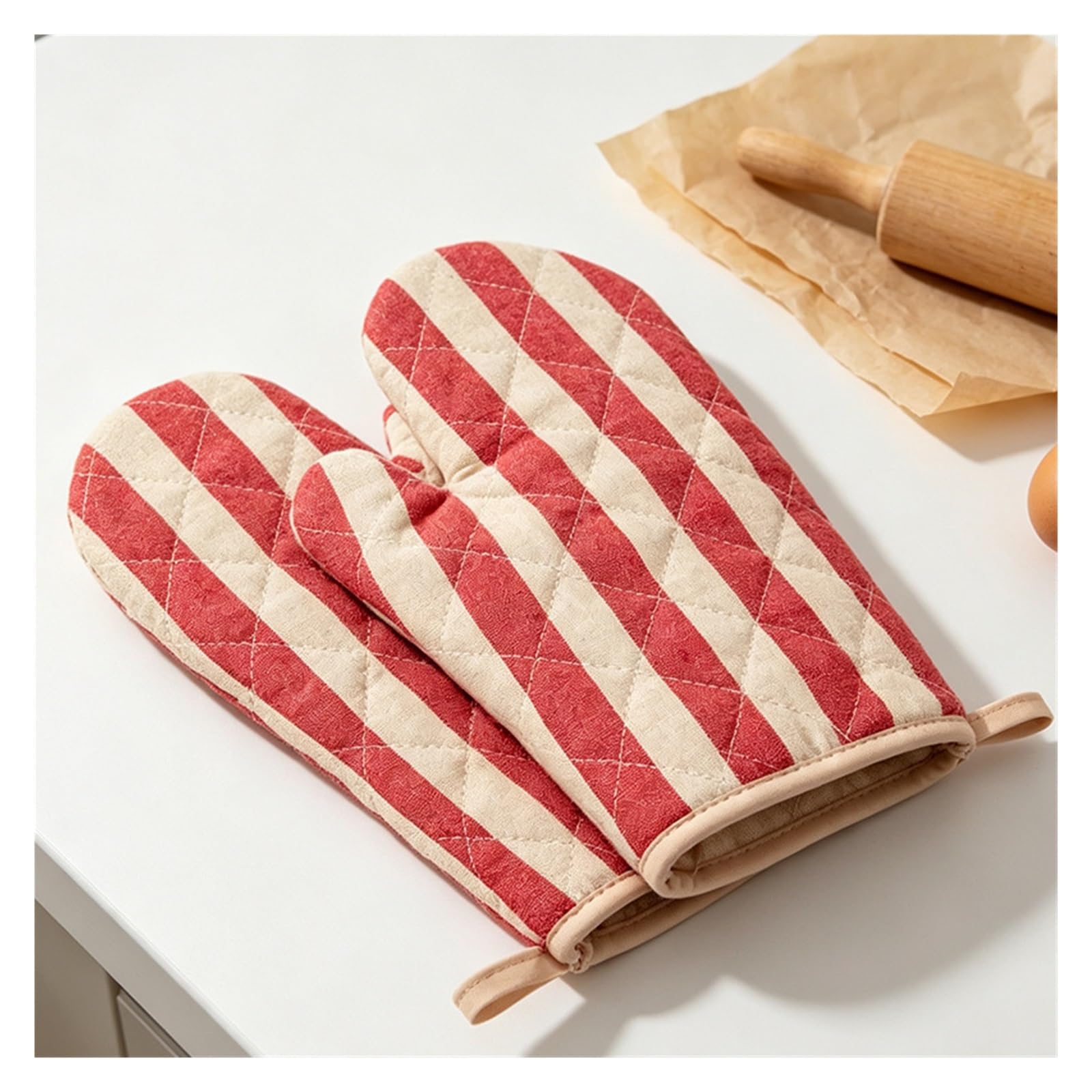 1 Paire De Gants Épais en Coton Et Lin pour Cuisine