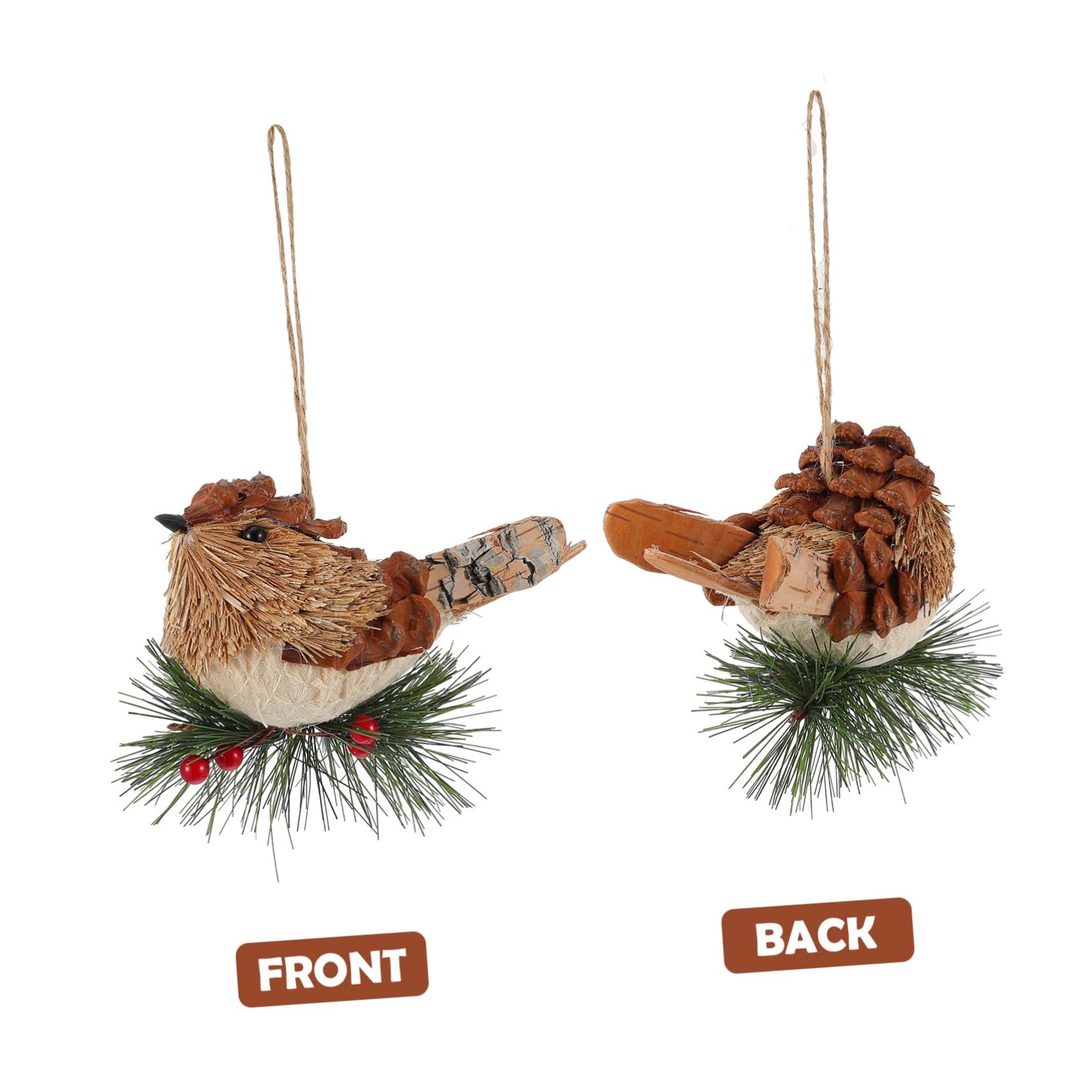 ABOOFAN 3 STK Stroh- -Charme Christmas-Decorations Christmas decoations Anhänger zum Aufhängen am Weihnachtsbaum Hausverzierung Lichthausdekorationen für zu Hause Handdekor Handbuch