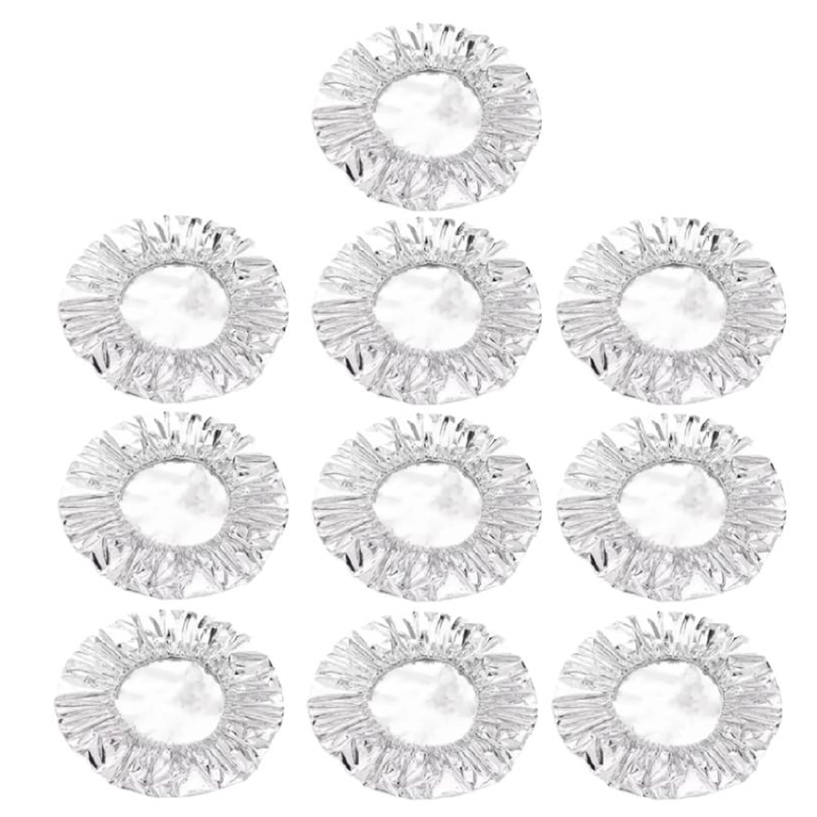 Generic 10Pcs Aluminum Foil Insulated Covers Multifunctional Food Grade Aluminum Foils Insulation Cover Heat Resist Refrigerator Storage Shield Lids for Leftover Food Meal Preparation