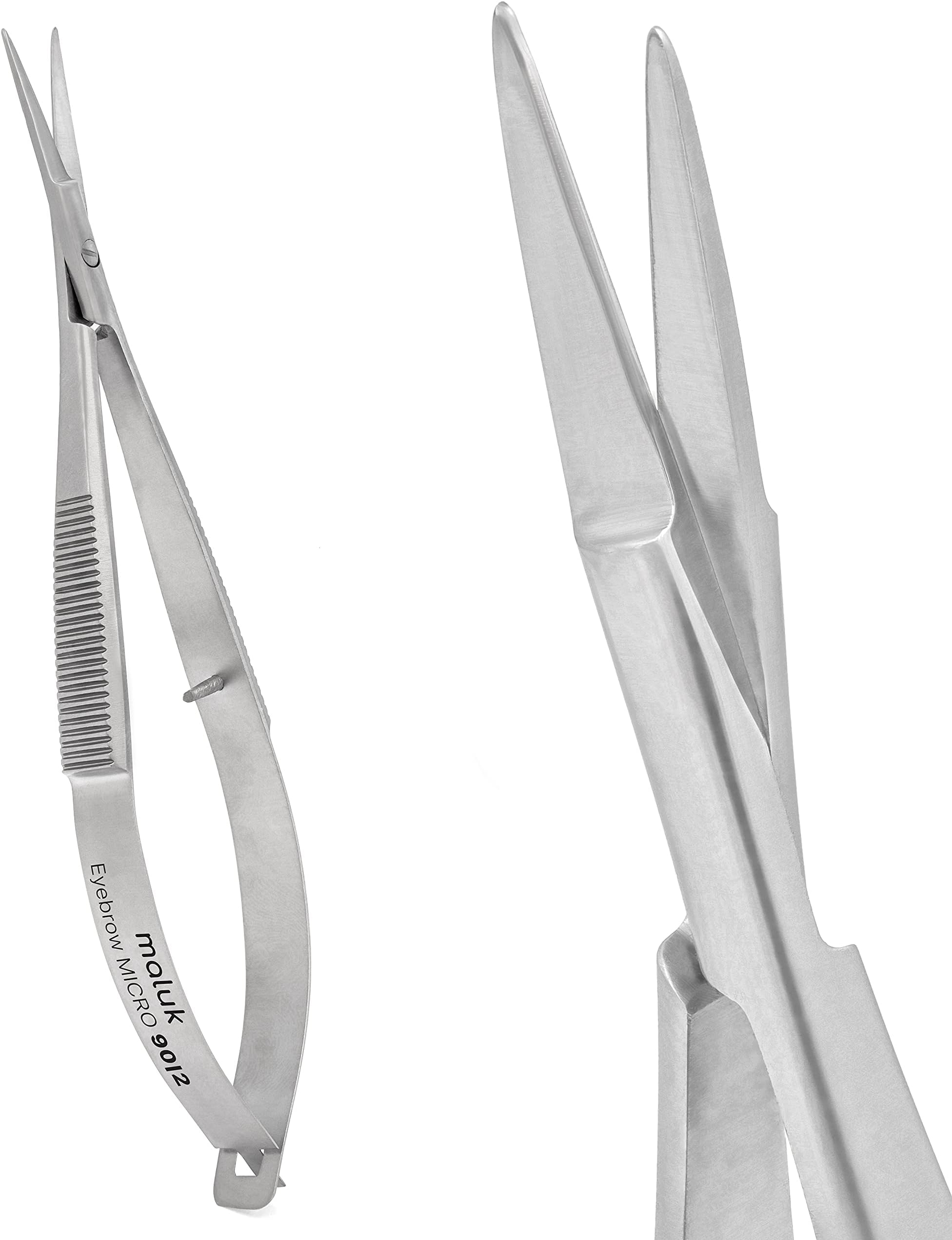 Amazon.com: 4.5inch Straight Stainless Steel Squeeze Scissors - Facial ...