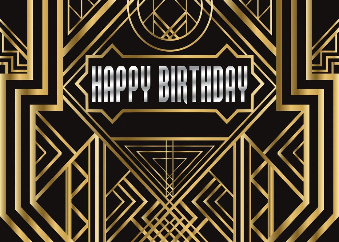 Up To 50% OFF SJOLOON 8x6ft Great Gatsby Photography Backdrop Birthday Adults Children Party Black and Gold Golden Banner Photo Background Studio Props 11053