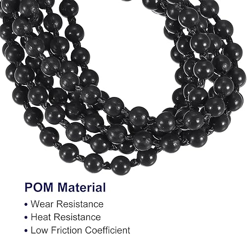 Miniatura 3 de uxcell Cordón de cadena con cuentas, 2.19 yardas, 3 piezas de persianas enrollables verticales romanas para cortinas de ventana, piezas de repuesto,