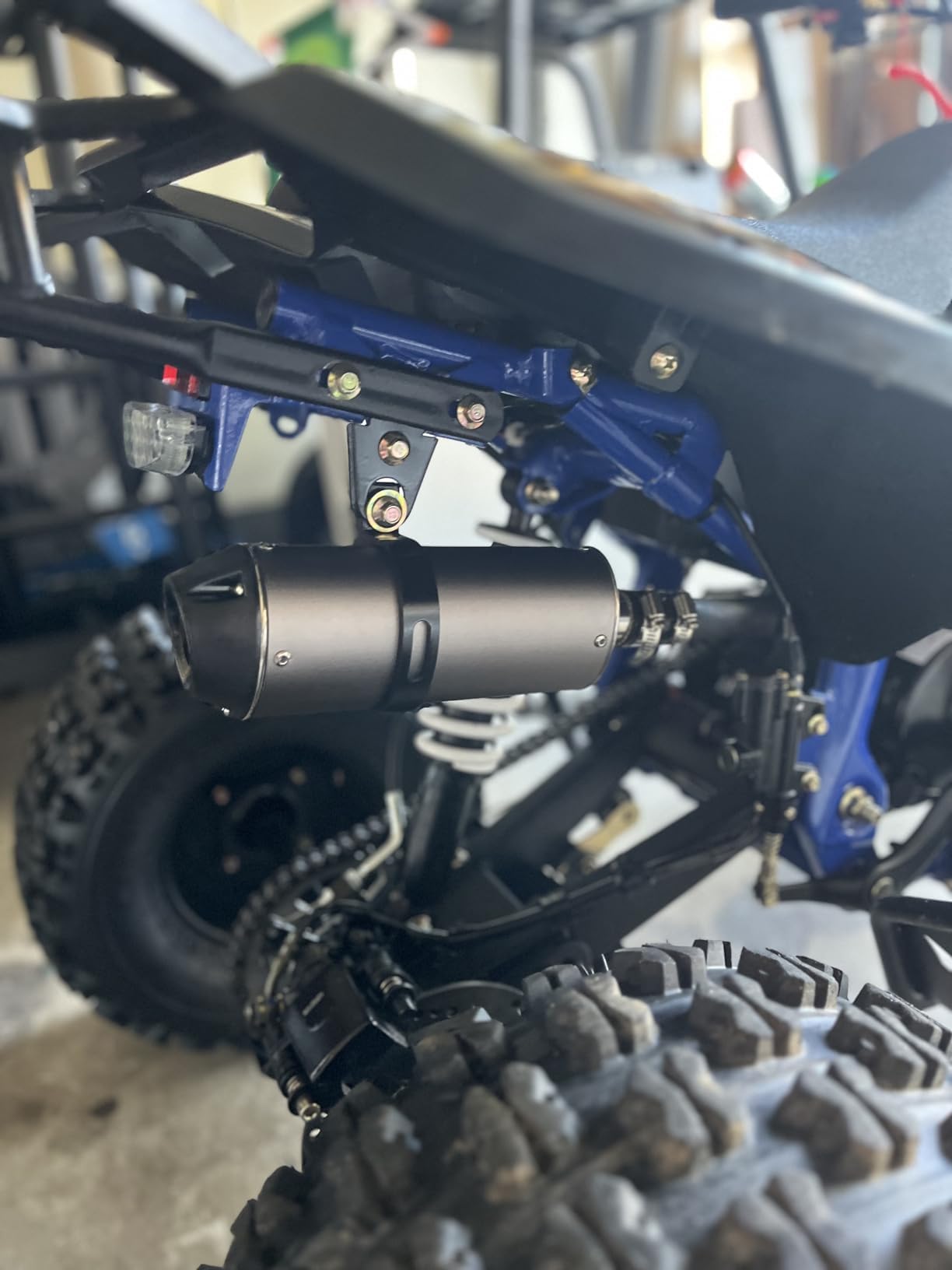 Dreammotion Silenziatore di scarico per moto, 28 mm 38 mm per Dirt Pit Bike ATV motocross Apollo Honda Yamaha 125 cc 140 cc 150 cc 160 cc 190 cc (28 mm)