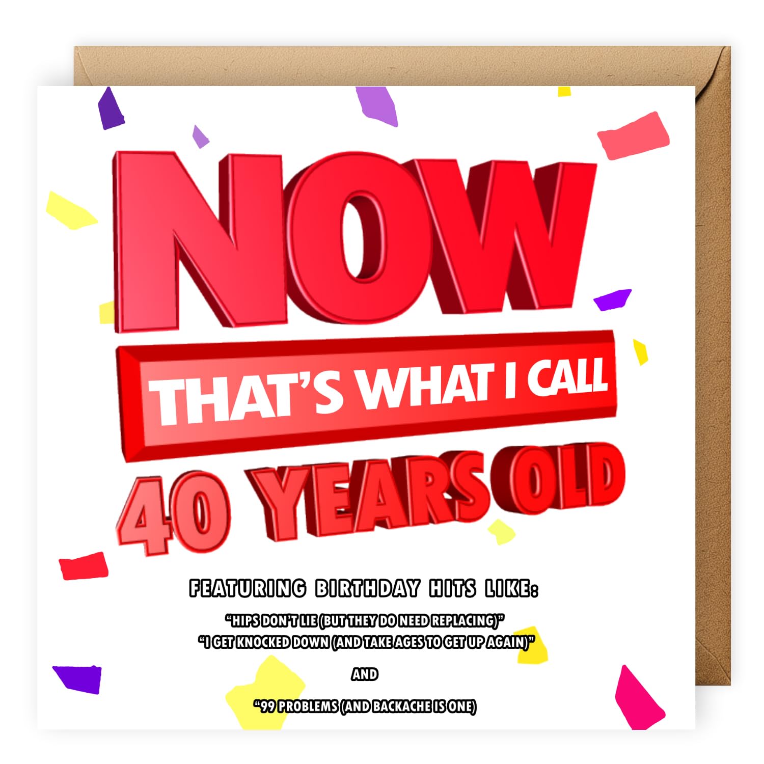 Now Thats What I call 40, Funny 40th Birthday Cards for Him, Her, Boyfriend, Girlfriend, Forty, 40th Birthday Cards, Funny, Rude 40th Birthday, Husband 40th, Wife 40th