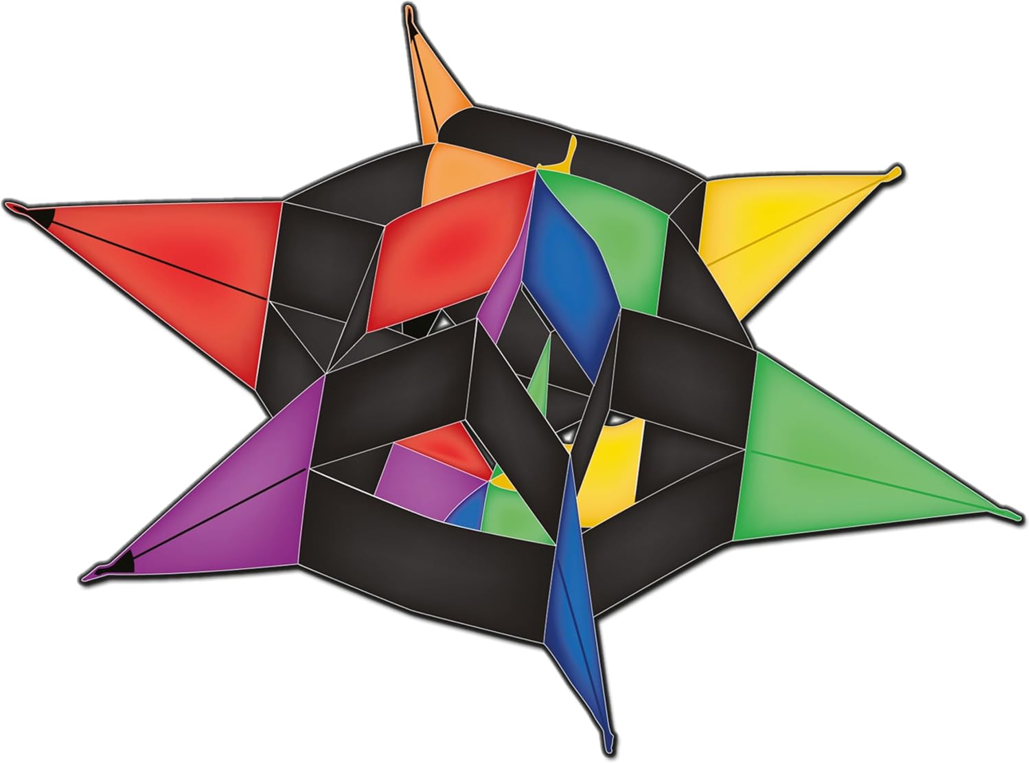 WindNSun Supersize Ultra Monarch Butterfly Ripstop Nylon Butterfly Kite, 55 Inches Wide, Orange, Black, White