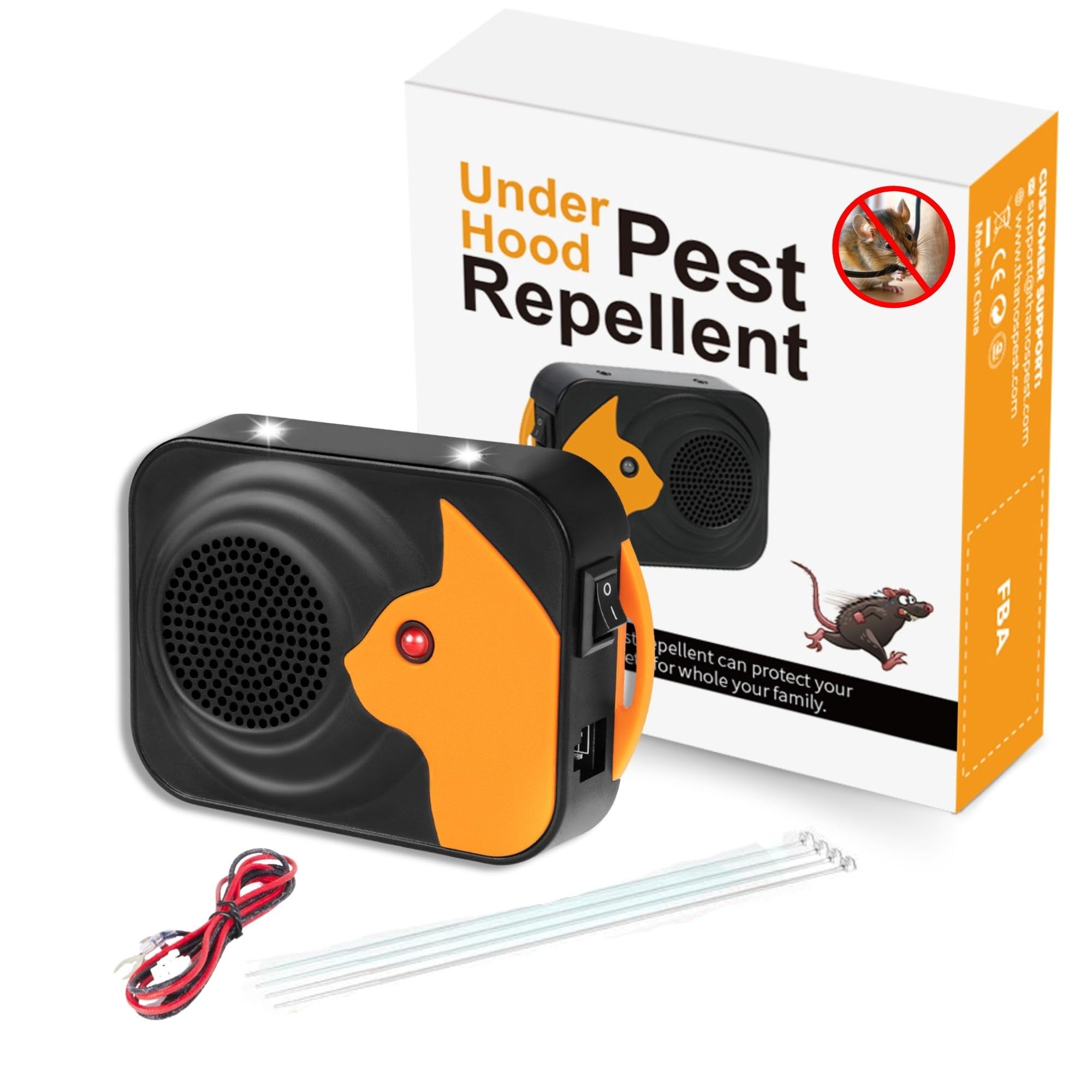 Underhood Ultrasonic Rat Repellent for Car | Rodent Repellent for Car Engine | Advanced Mouse Protection Device with Flashing Lights | Rat Repellent for Car Engine | Rat Machine