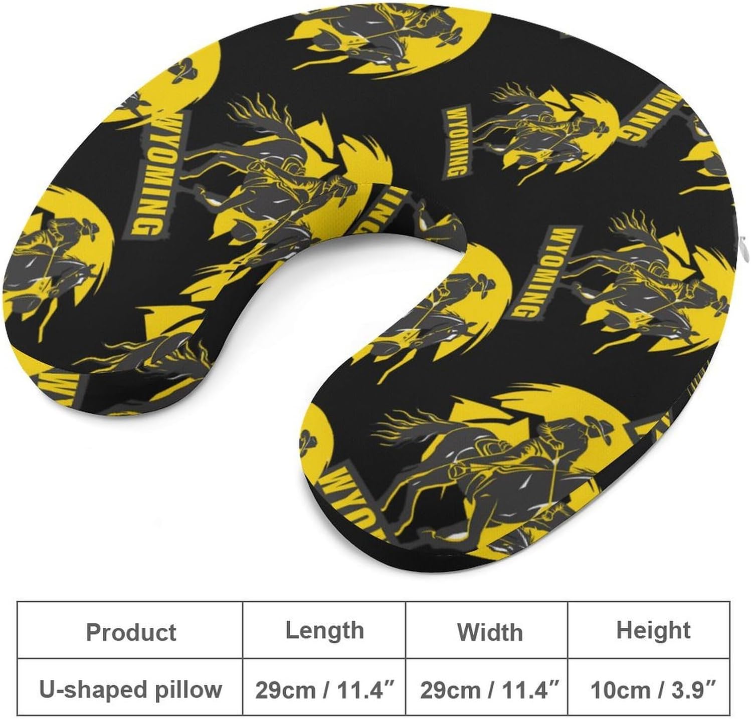 Wyoming Flag Travel Pillow U Shape Neck Pillow Washable Pillowcase for Sleeping Chair