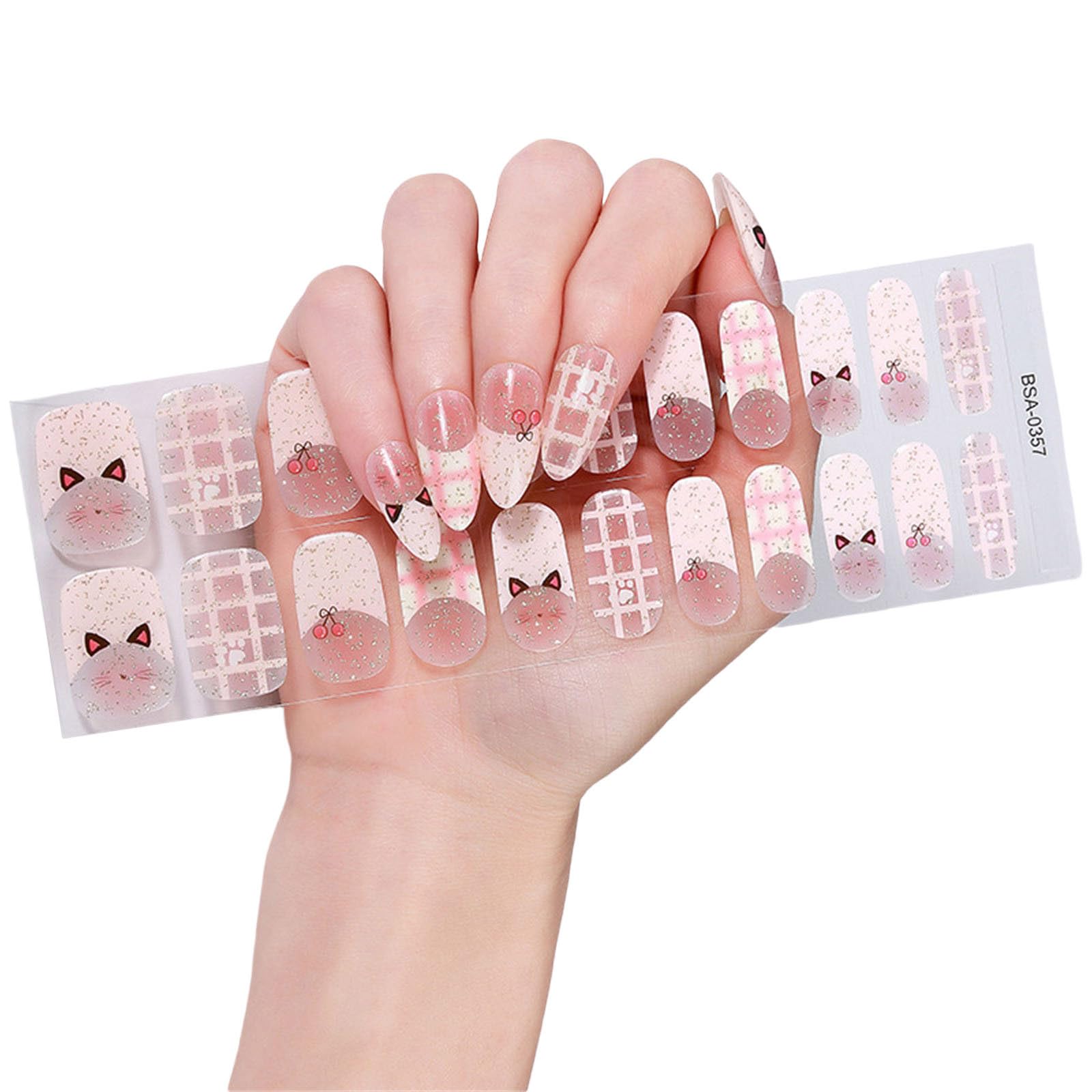 1Set Assorted French Gel Nails Art Stickers Not Glues Needed
