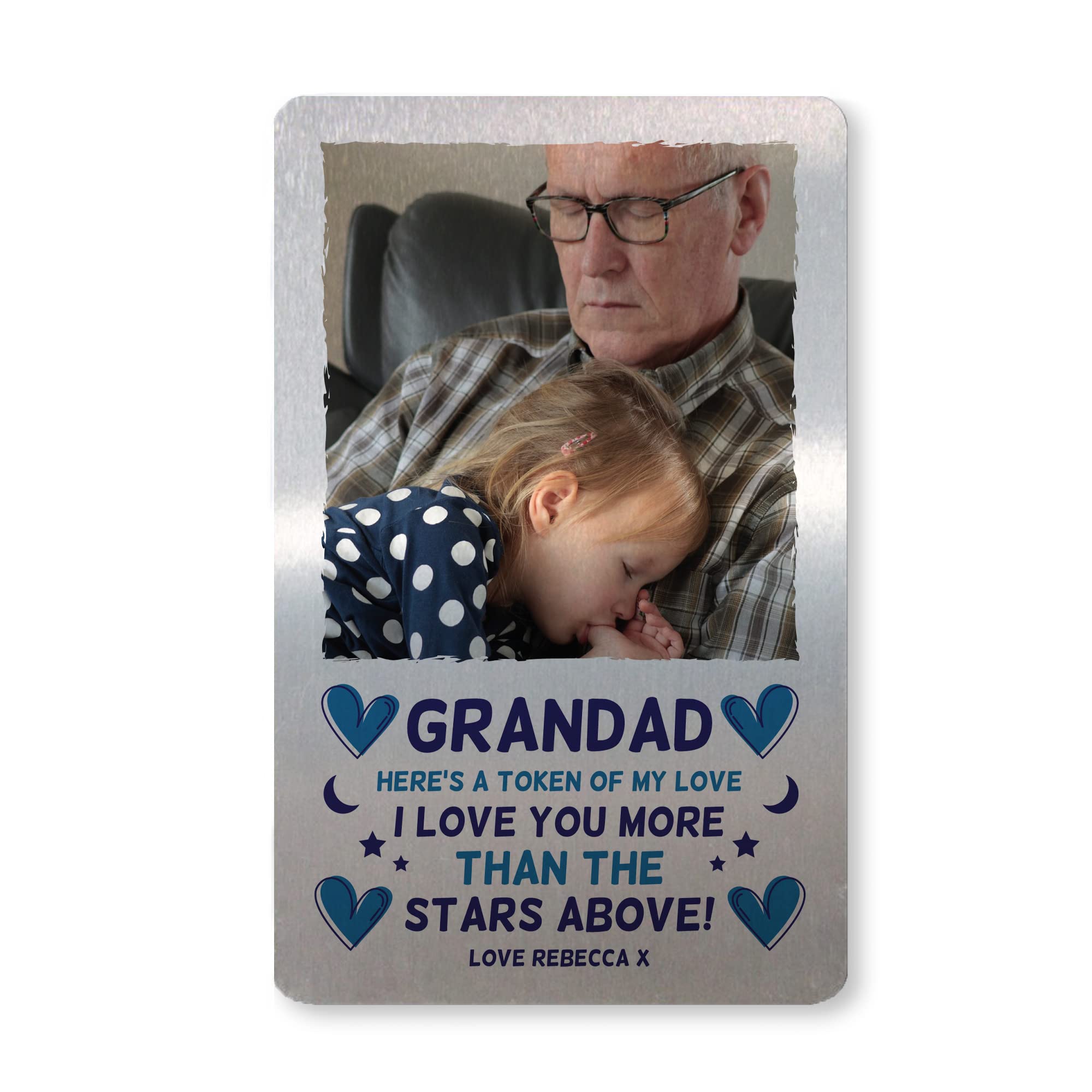 PERSONALISED Gift For Grandad Birthday Fathers Day From Grandchild Photo Card