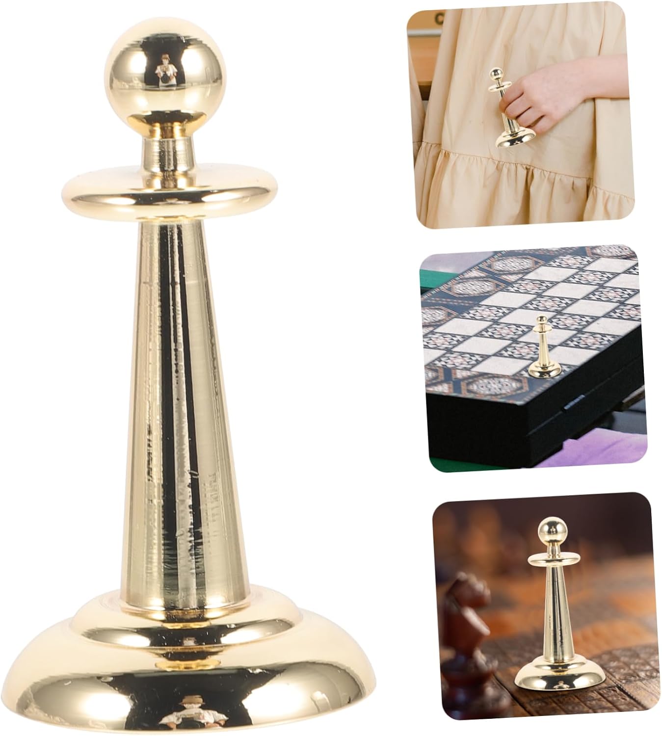 BESTonZON Metal Poker Game Marker Win Marker for Roulette and Table Games Gold Design Multi-use Metal Accessory for Parties and Competitions