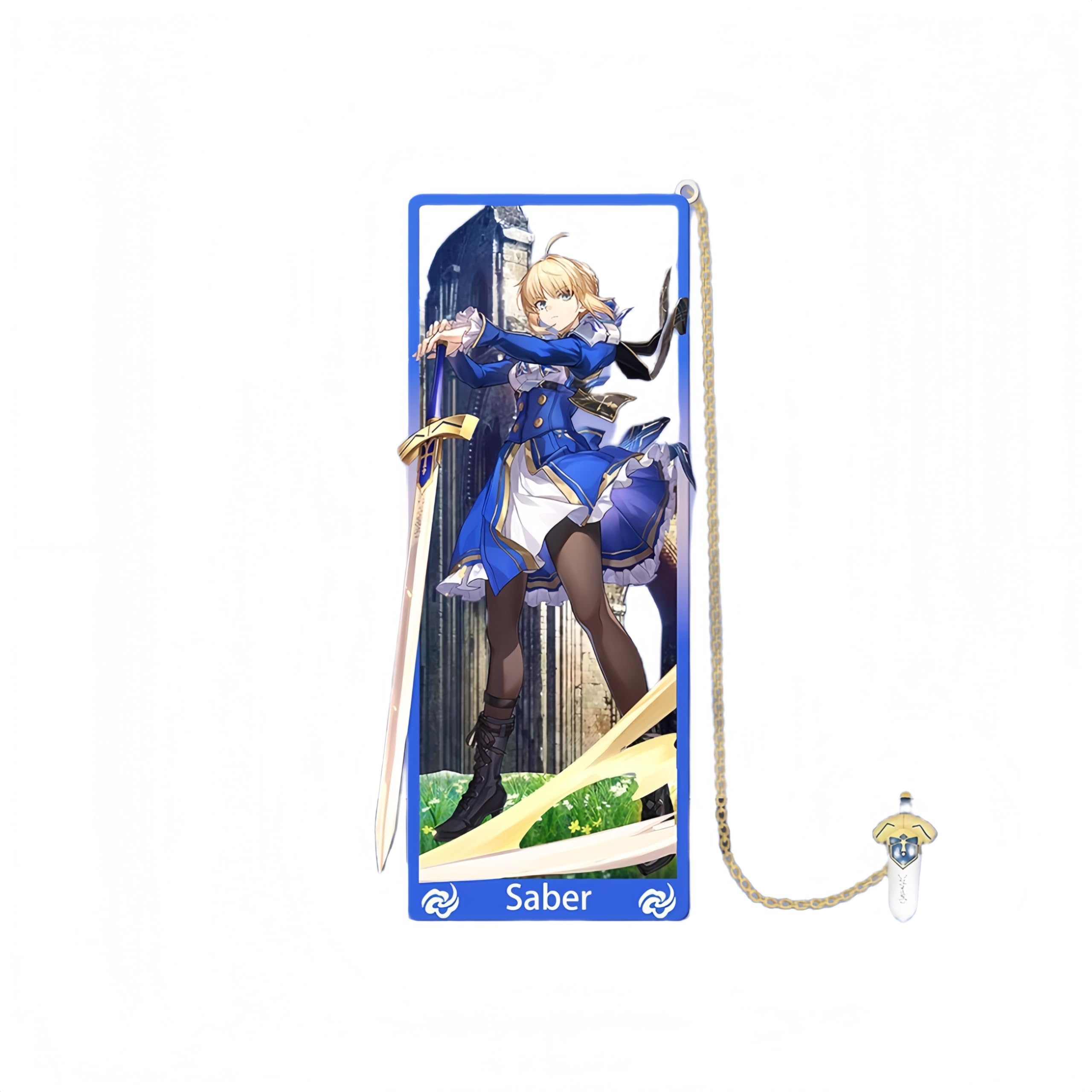 1PC Honkai: Star Rail Figure Metal Bookmark Game Bookmark with Chain Stationery Gift (Saber 1) โ image 1