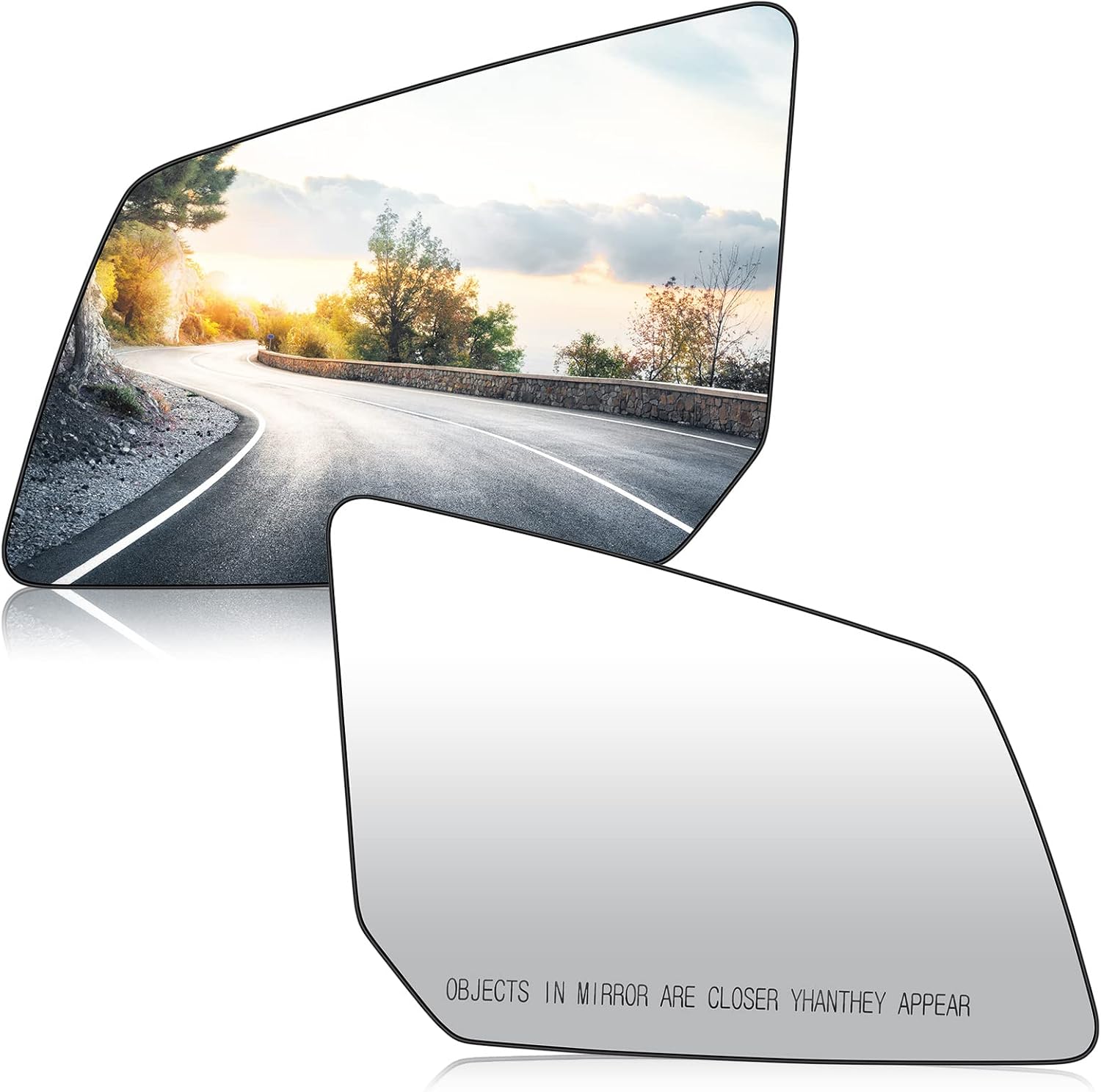 Left & Right Side Heated Mirror Glass Replacement Fits for GMC Acadia, for Saturn Outlook, for Chevrolet Traverse 2007-2016 Replaces for 15951926 15951928 1 Pair