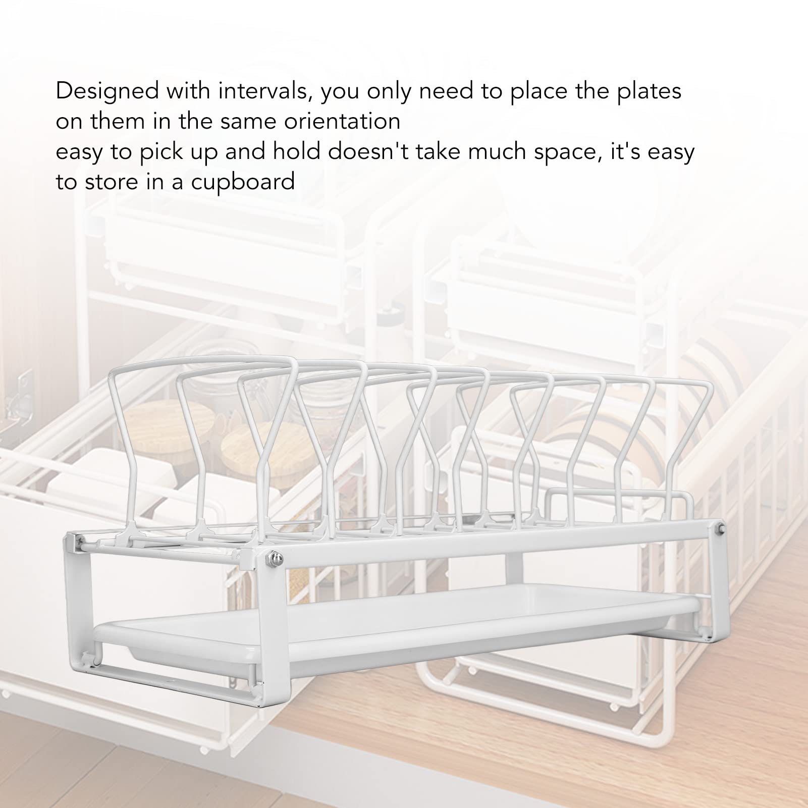 Amazon｜食器乾燥ラックホルダー プレートホルダー トレイ付き 食器