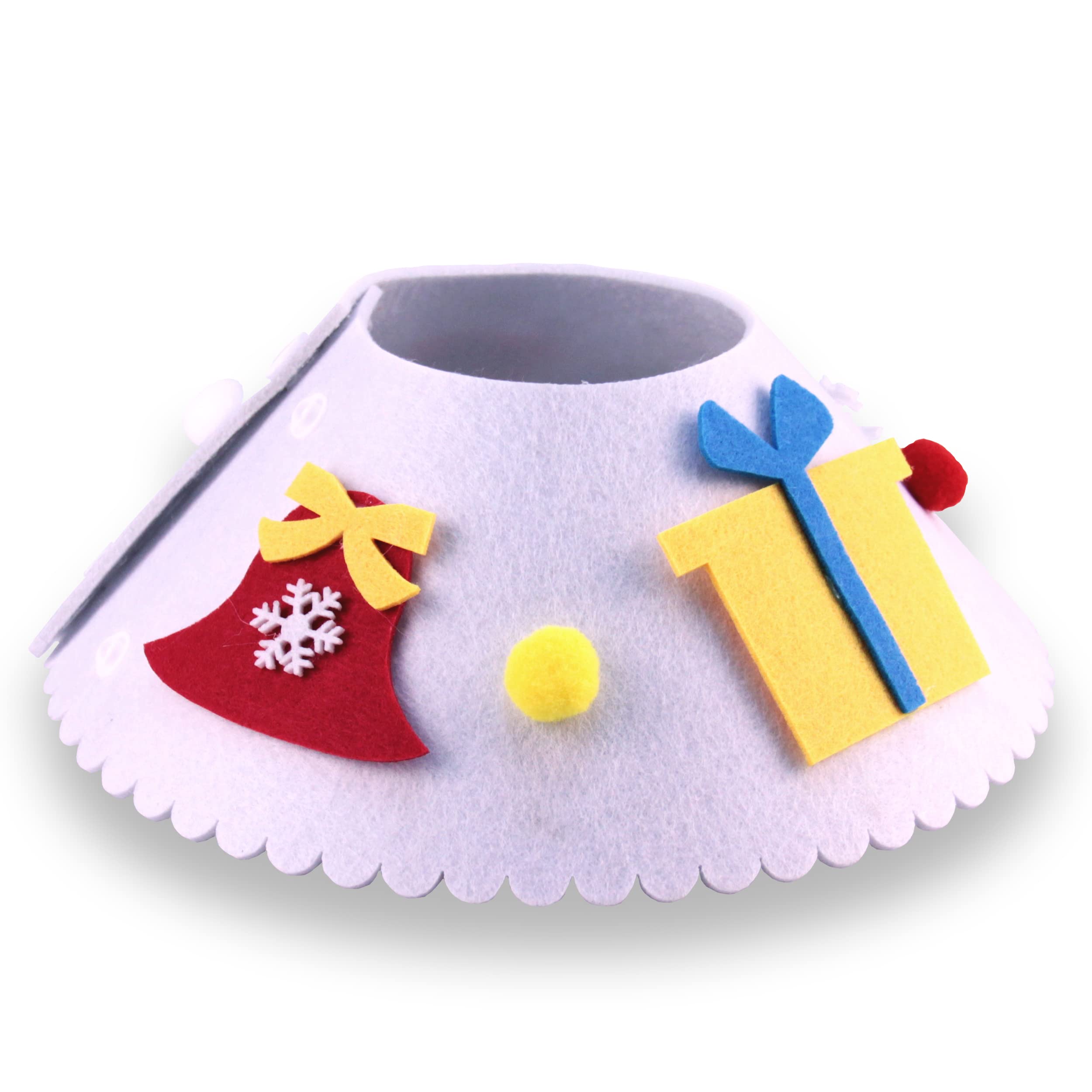 Photo 1 of AnlerLawson Cat Cone Felt Lightweight Elizabethan Collar for Cats,Puppies,Fox and Small Dog (S, White) S WHITE