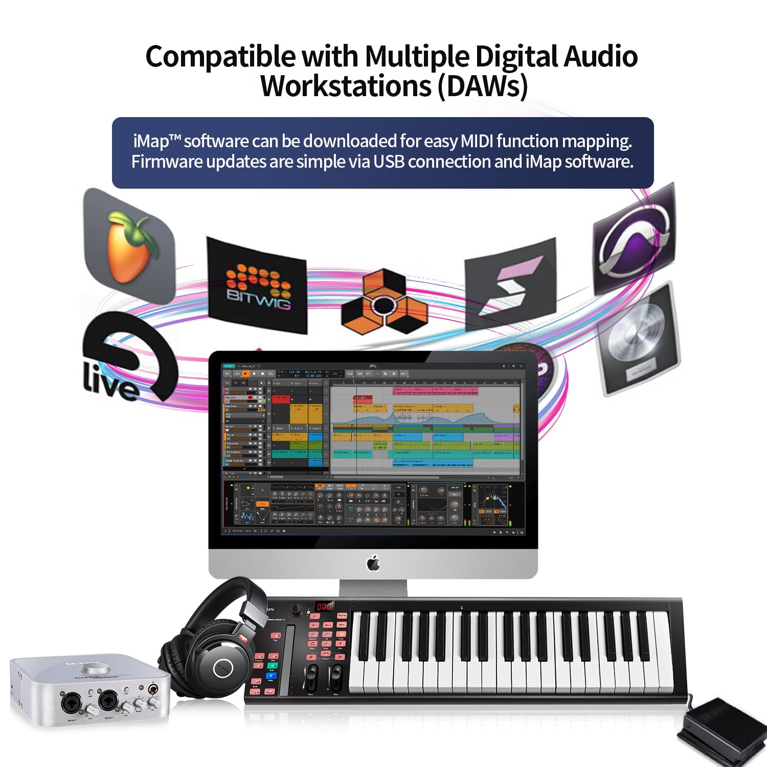 Amazon.com: iCON Pro Audio iKeyboard MIDI Keyboard Controller