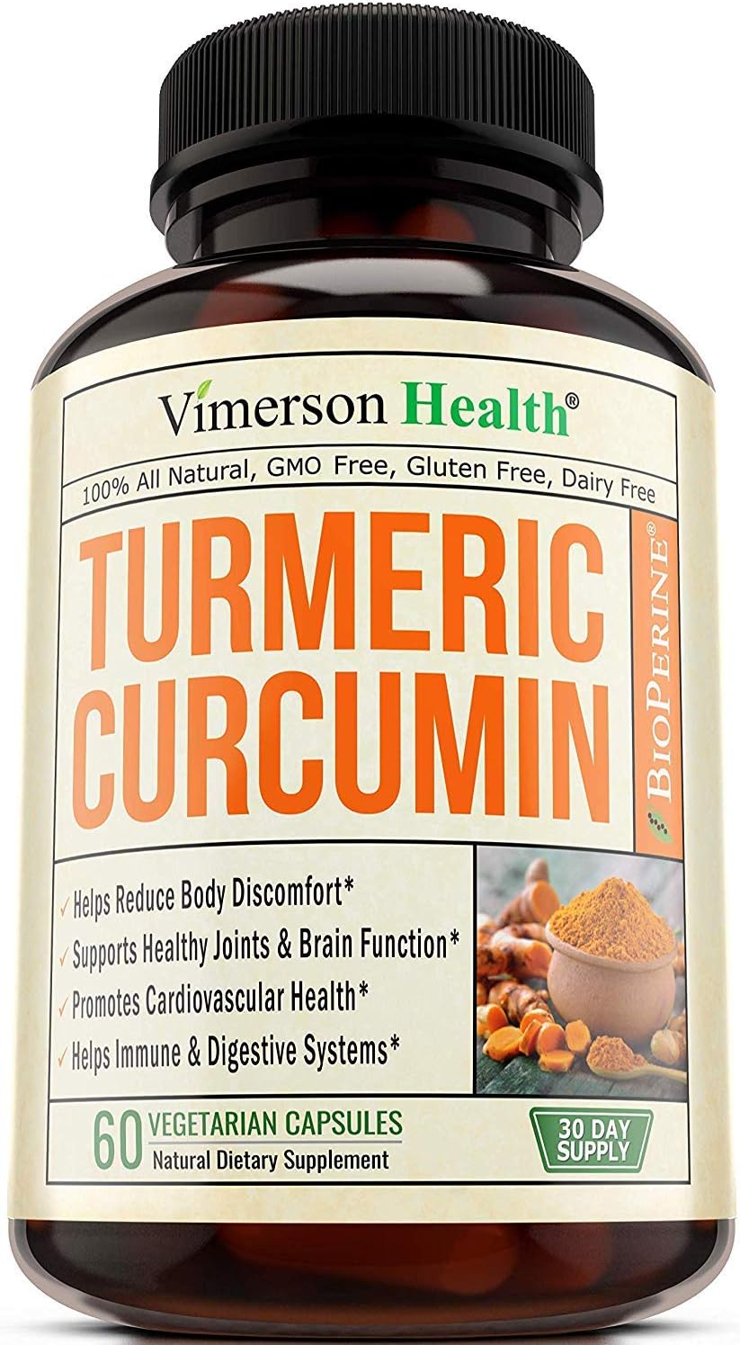 Turmeric with Black Pepper - High Potency Organic 1200mg Turmeric Curcumin Supplement for Joint Support & Digestive Health - Curcumin with Black Pepper for High Absorption - Non-GMO - 60 Capsules