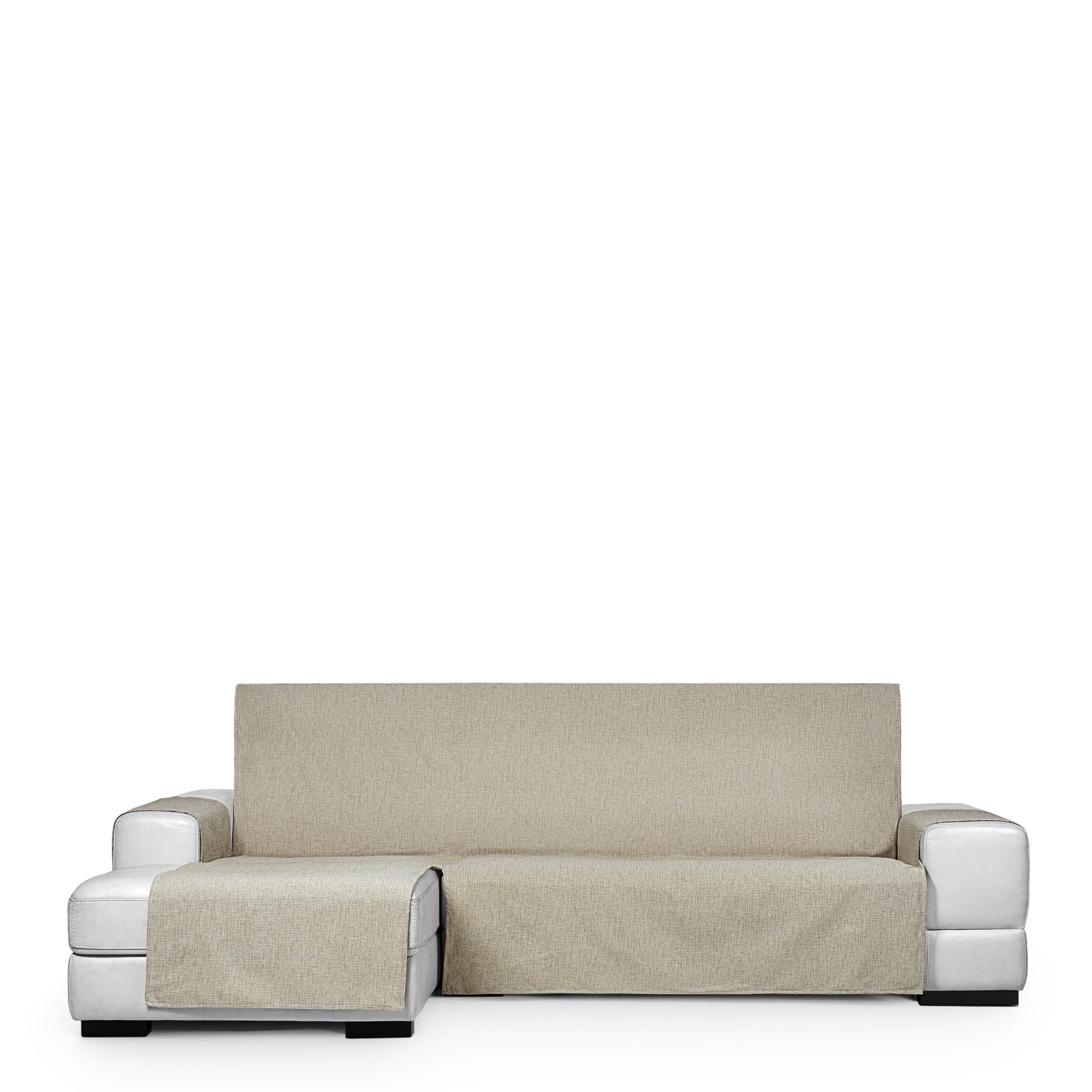 Eysa Genna Stain Resistant Sofa Cover for Chaise Longue Left Side Linen