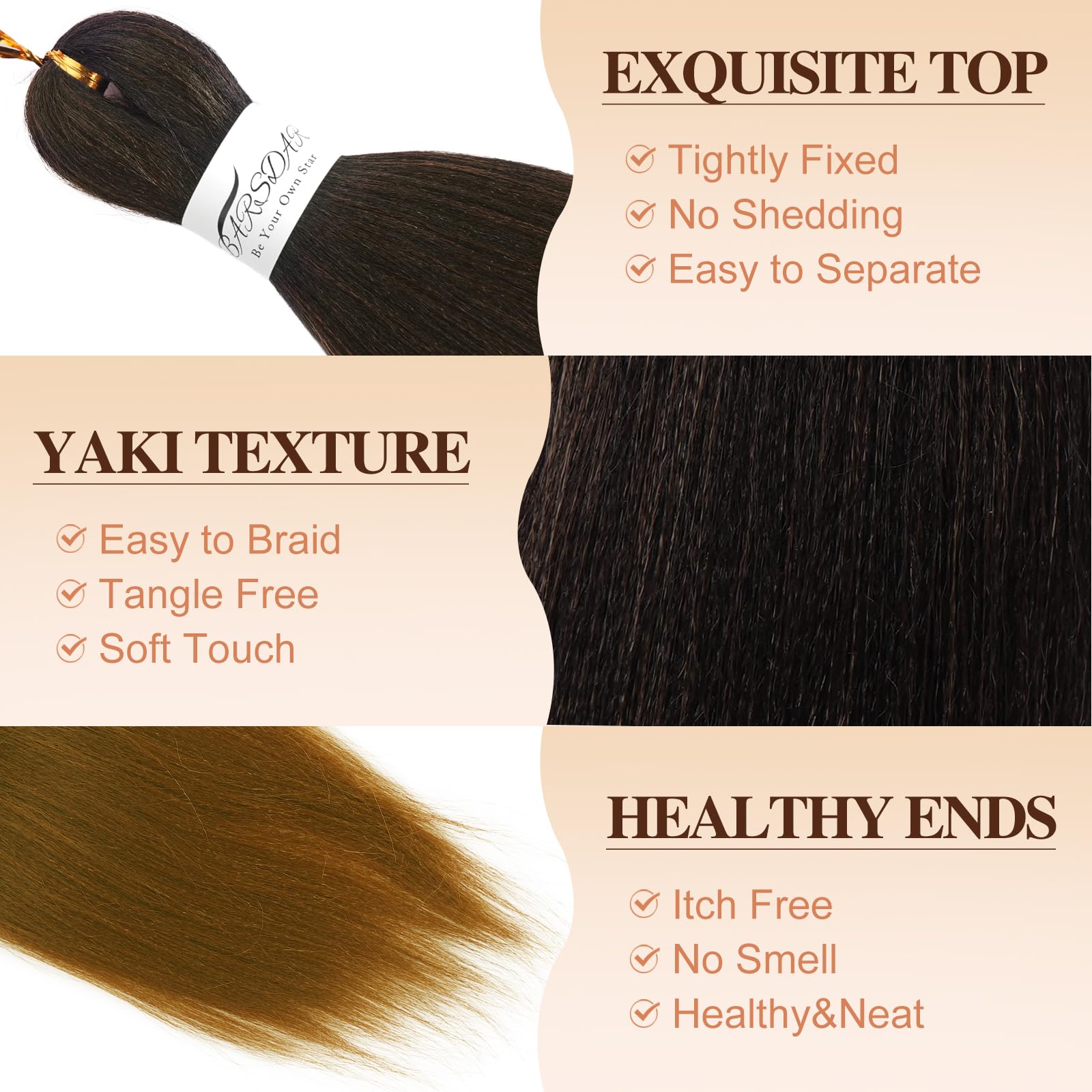 BARSDAR Pre Stretched Braiding Hair - Image 3
