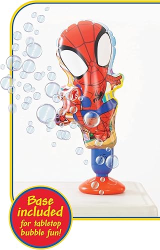 Miniatura 4 de Spider-Man - Máquina de burbujas para globos  Exclusiva máquina de burbujas inflable para niños  Incluye un soporte y una solución de burbujas