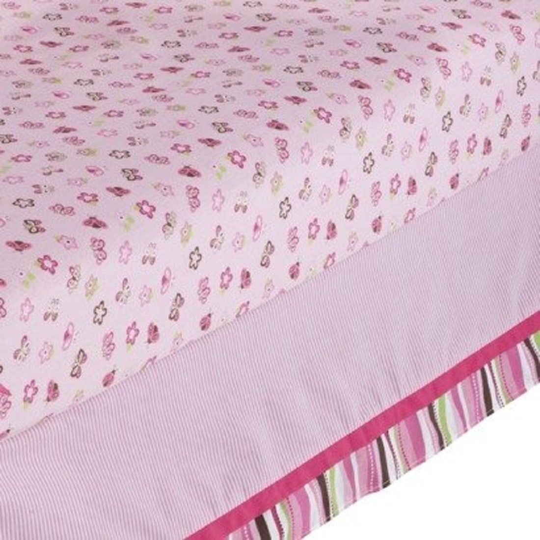 Tiddliwinks Raspberry Garden Fitted Crib Sheet