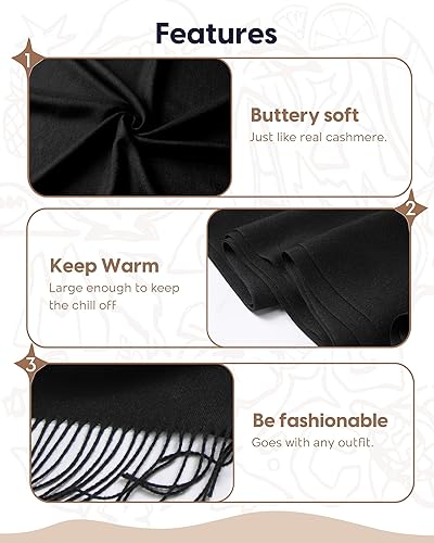 Miniatura 5 de maamgic Women's Winter Scarf Soft Warm Scarf for Women Cozy Shawl Wraps for Women Lightweight Pashmina Style Wrap