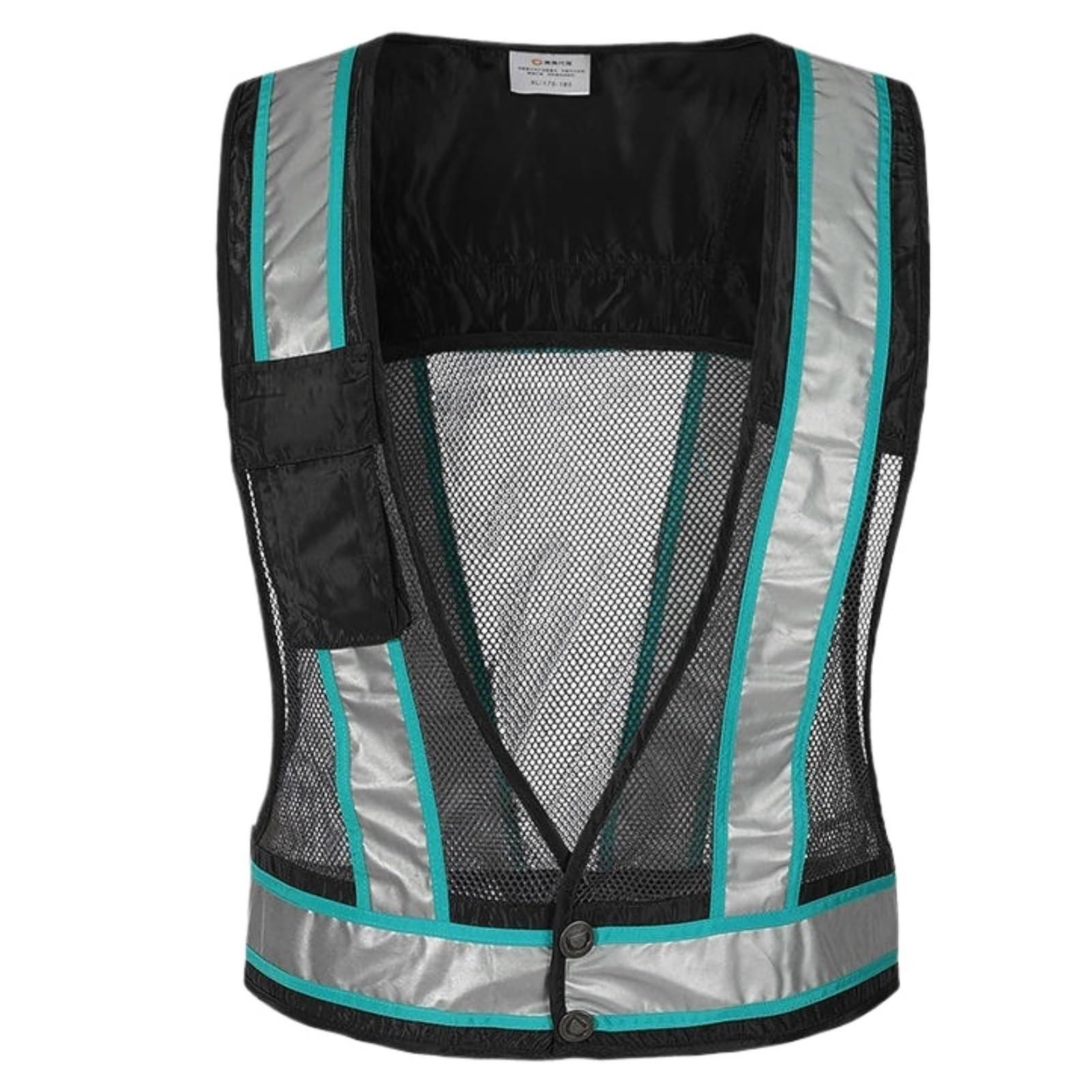 Industrielle Warnweste Wasserdicht Reflektierende Sicherheitsjacke Mit V-Ausschnitt, Fahrradweste for Nachtfahrten ReißVerschluss Reflektierende Weste