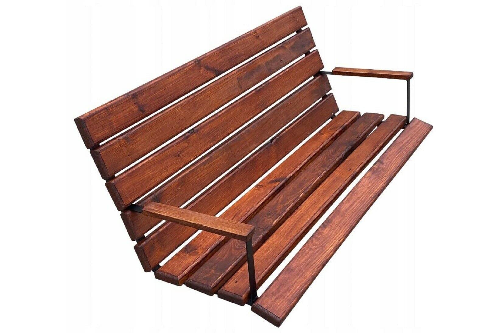 QLS Stalowy stelaż do huśtawki ogrodowej czarny | Stalowe elementy z profilu 30 x 18 x 2 mm do budowy drewnianej huśtawki ławkowej na łańcuchach