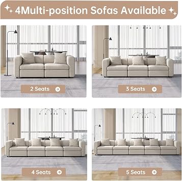 Modern Upholstered Fabric Sofa, Soft Cushioned Couch for Living Room, Stylish Contemporary Seating for Home, Apartment, Lounge and Open Spaces (2 Seater Sofa (Without Ottoman))