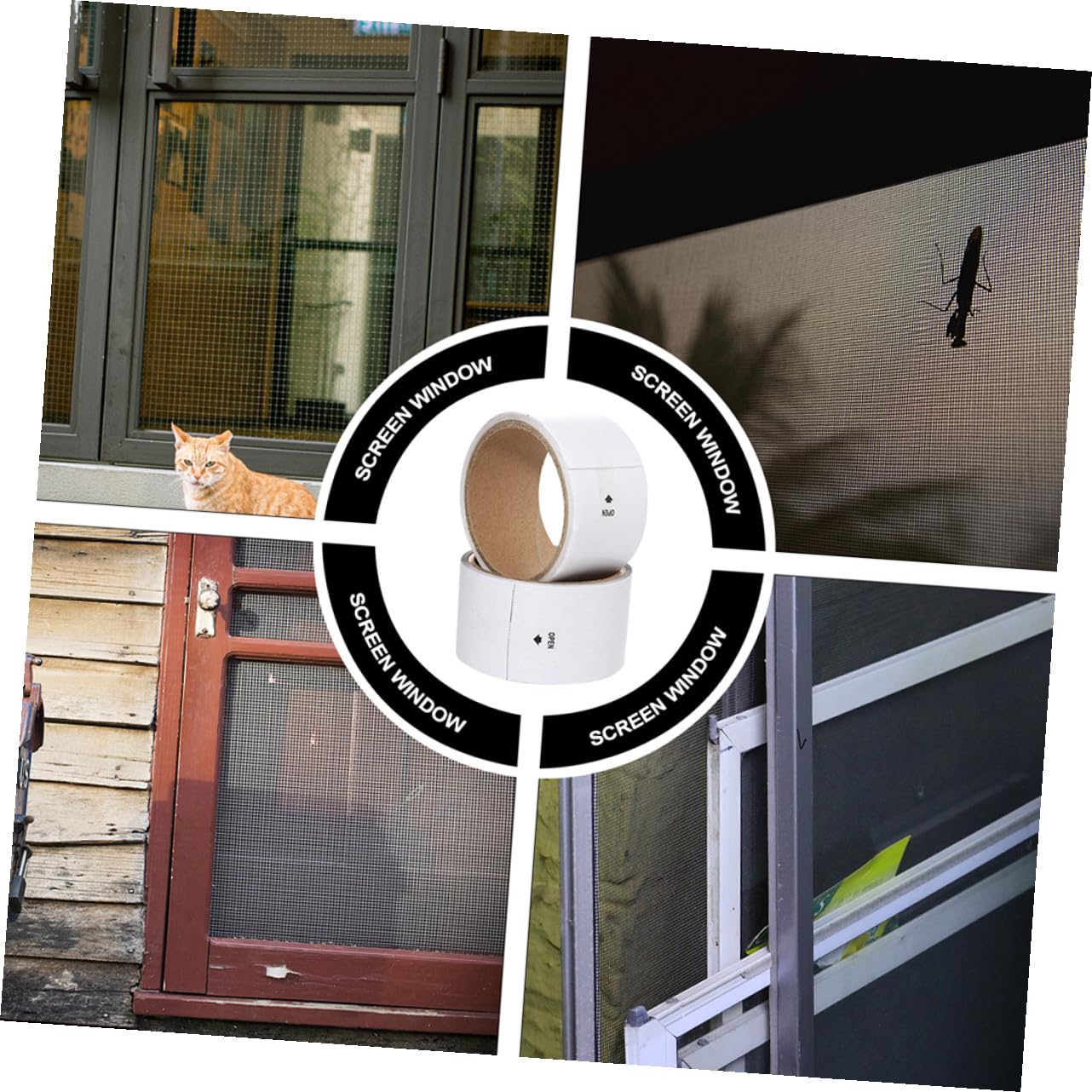 5rolls Screen Tapes for Window Repair Strong Adhesive Window Screen Mesh Tape for Fixing Rips Tears and Damage Doors and Tents Easy to Cut and Use