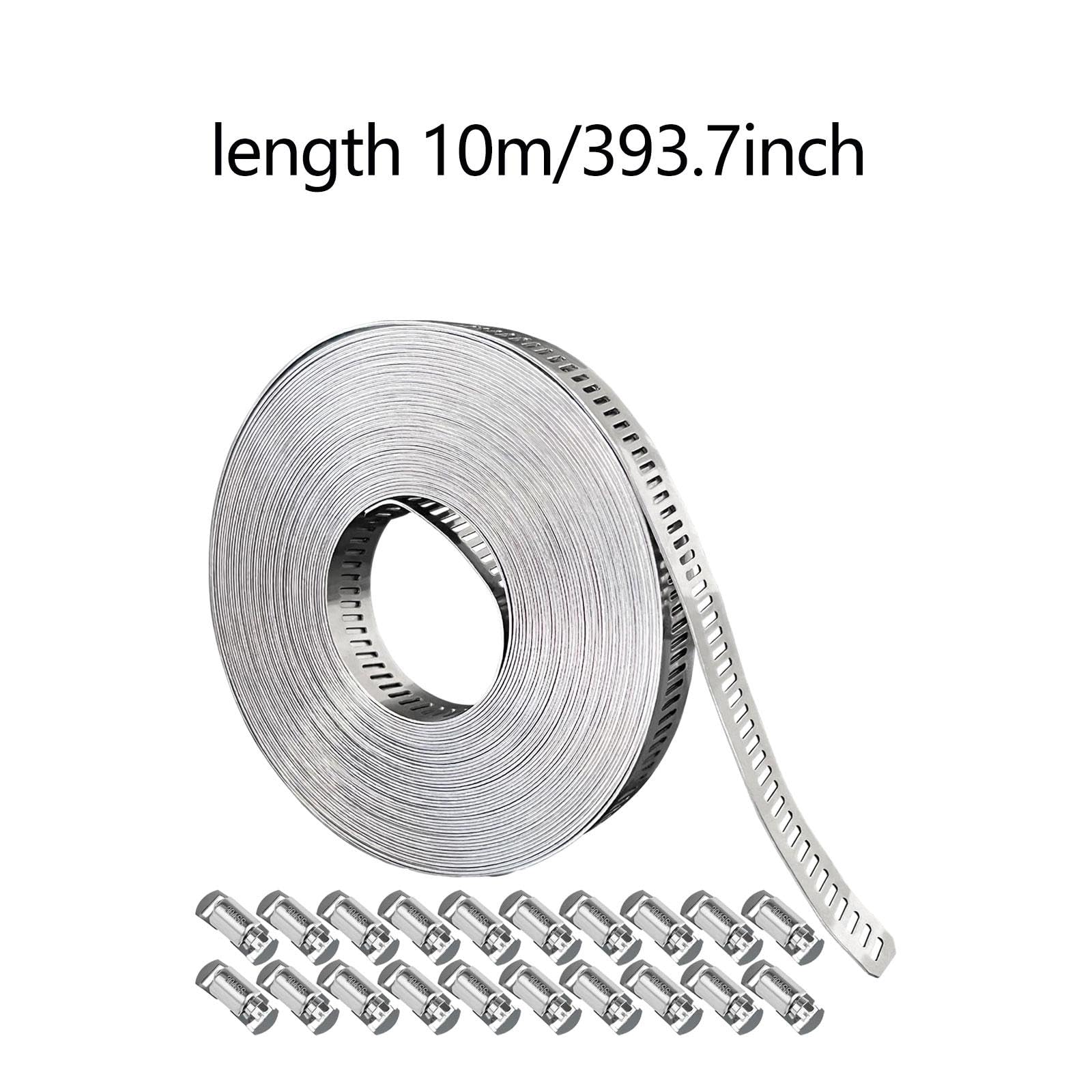perfeclan Assortiment de Colliers de Serrage de 10 Mètres, Colliers de Serrage Robustes et Polyvalents,