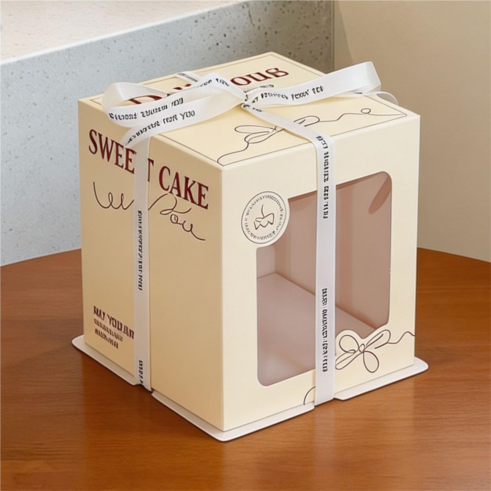 Finestra trasparente for scatole for torte 5 pezzi 2 in 1 da 5/6/8 pollici