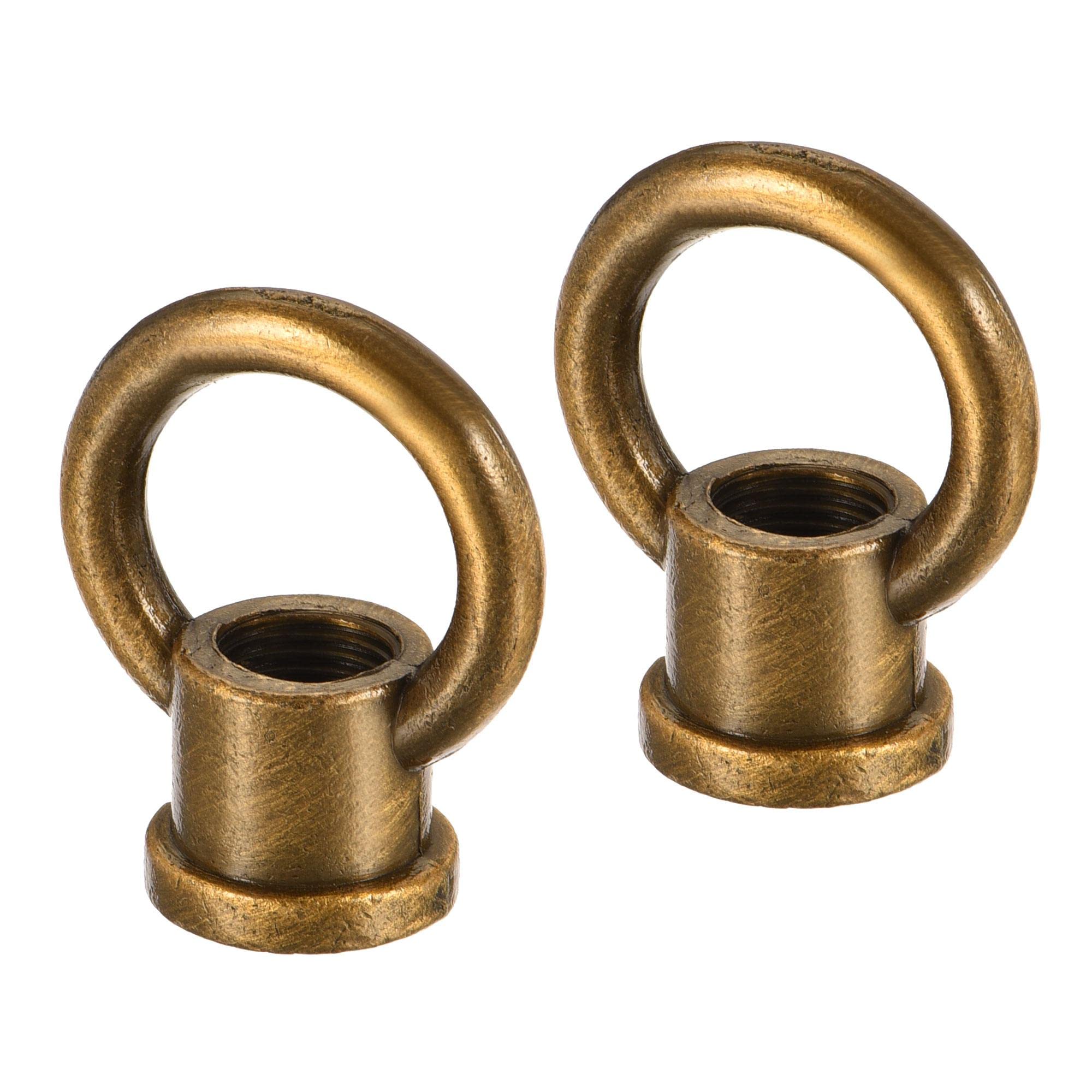 Set 2 œils écrous M10 - 15 Kg, 29x35mm, Filetage Femelle - Pour Lampe Lustre - Noir