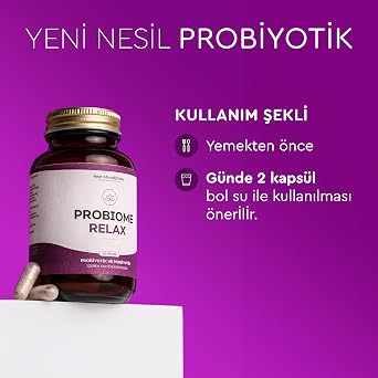 Probiome-Relax Food Supplement Containing Probiotics and Prebiotics 60 Capsules