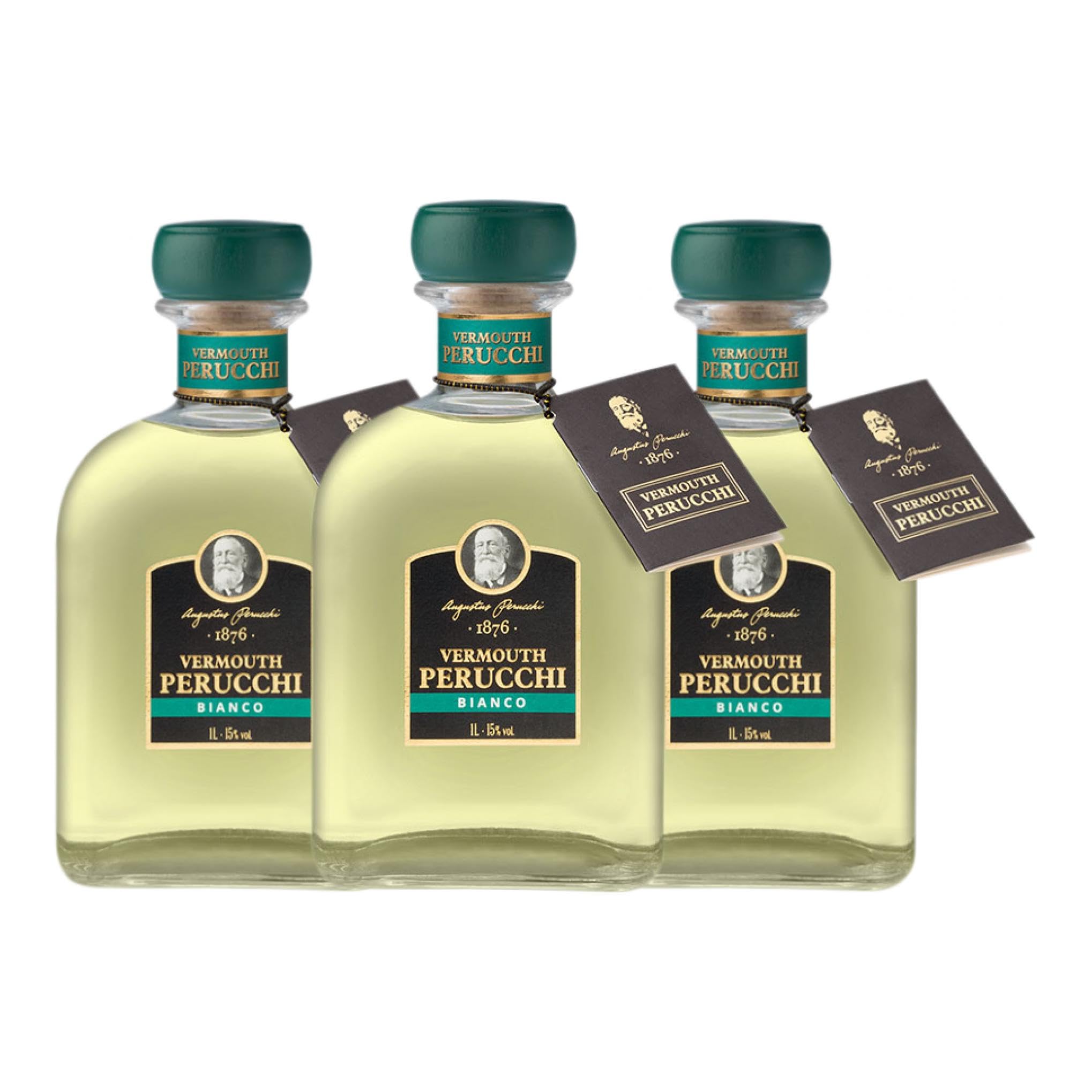 Vermut Perucchi 1876 Bianco Botella Misil 1 L (Caja de 3 Botella Misil de 1 L)