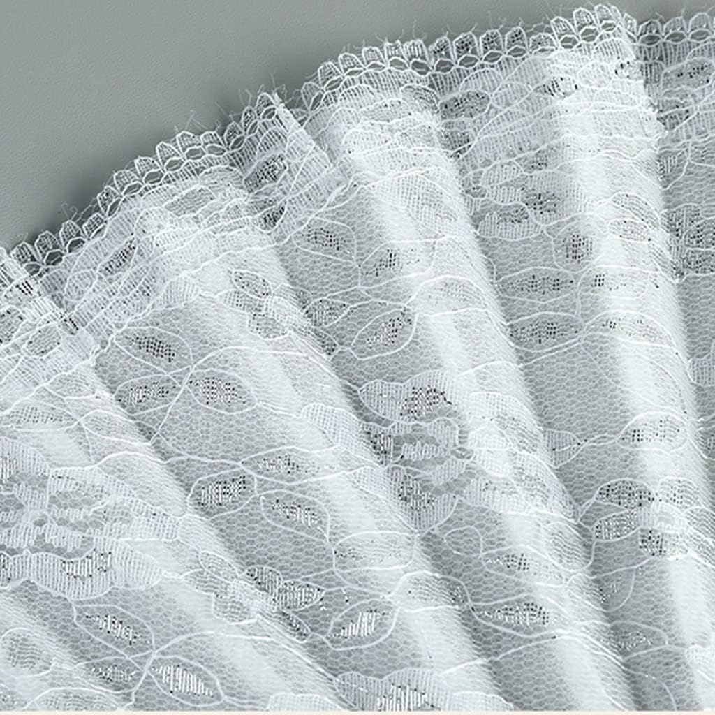White Lace Folding Fan Double-layered Plastic Wedding Party Home Decorative Ancient Bride Hand