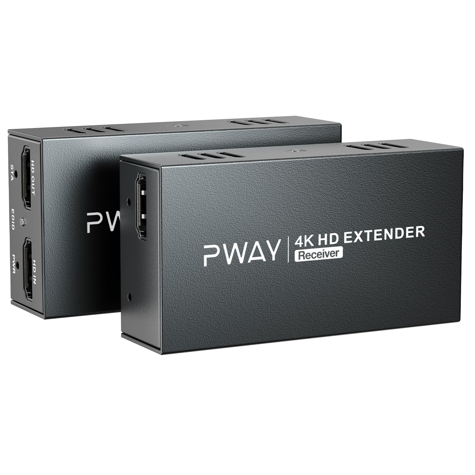 PWAY HDMI Extender 60m 4K@60Hz con Loop Out, Trasmissione Lunga Distanza via Cavo Cat6/7, Supporto EDID/HDCP, Compatibile con PC, TV, Proiettore, PS5, Xbox – Extensore HDMI con Uscita Locale