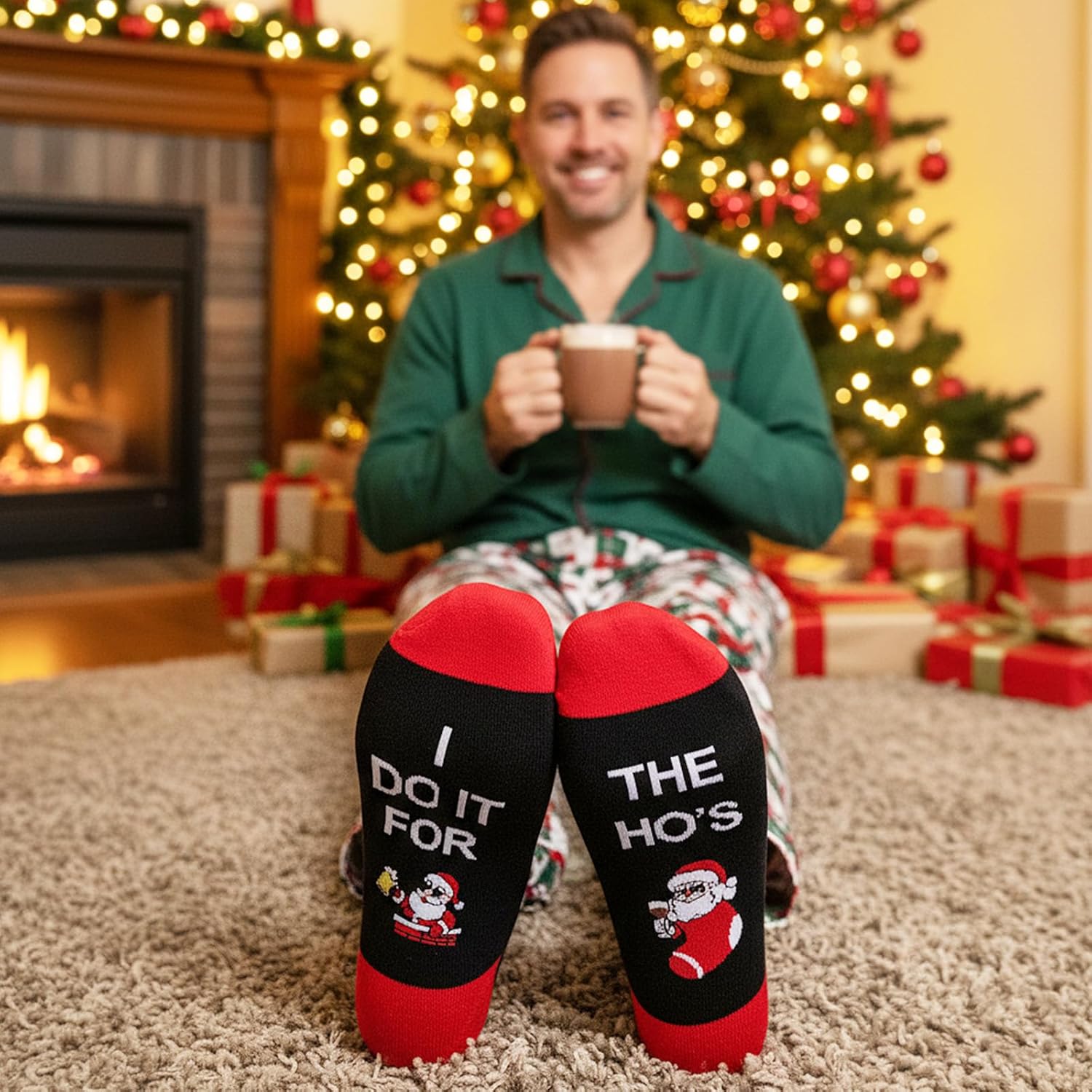 Funny Christmas Socks for Men Women Teens - Novelty Fun Funky Cool Secret Santa Christmas Gifts Stocking Stuffers - Image 2