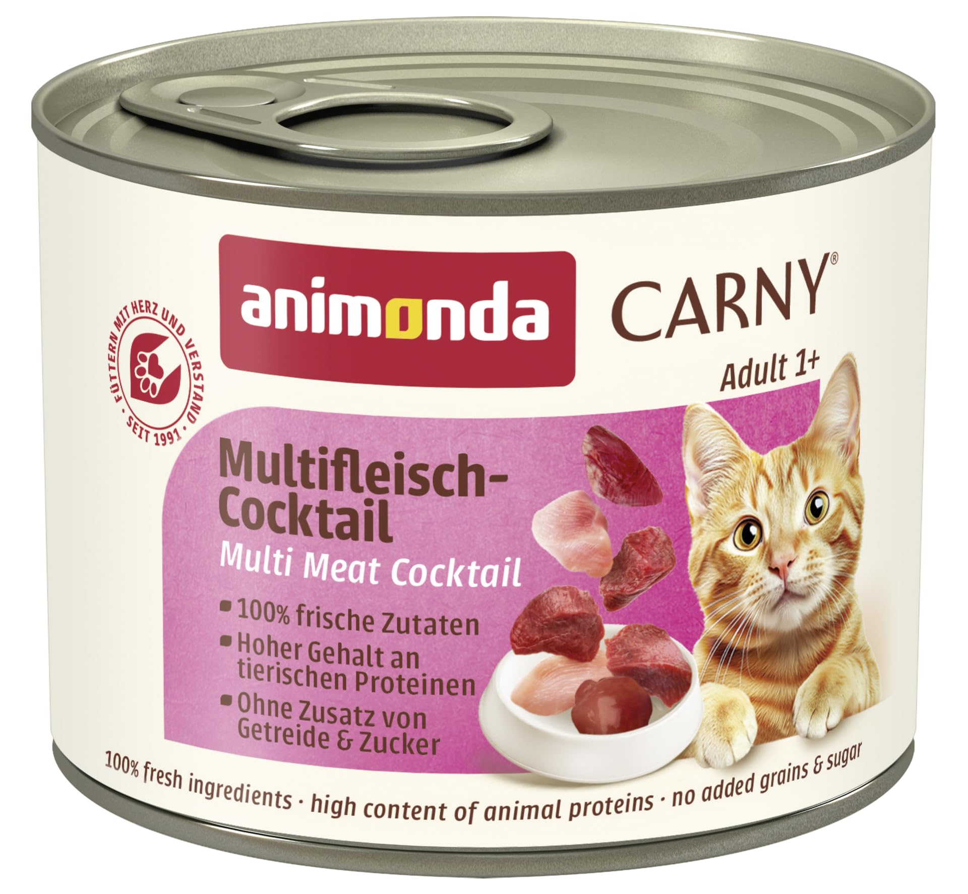 animonda Carny Brellavi Adult cat Food, Wet Food for Adult Cats, Multi Meat Cocktail, 6 x 200g
