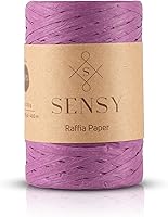 Vista 21 de Sensy Premium - Papel de rafia, 438 yardas, cinta de papel (late)