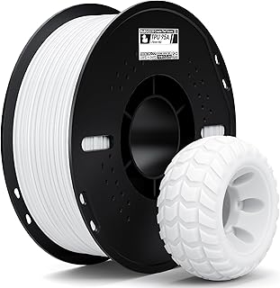 ELEGOO TPU Filament 1.75mm White 1KG, 95A Flexible Soft 3D Printing Filament 1KG Spool(2.2lbs) Fits for Most FDM 3D Printers