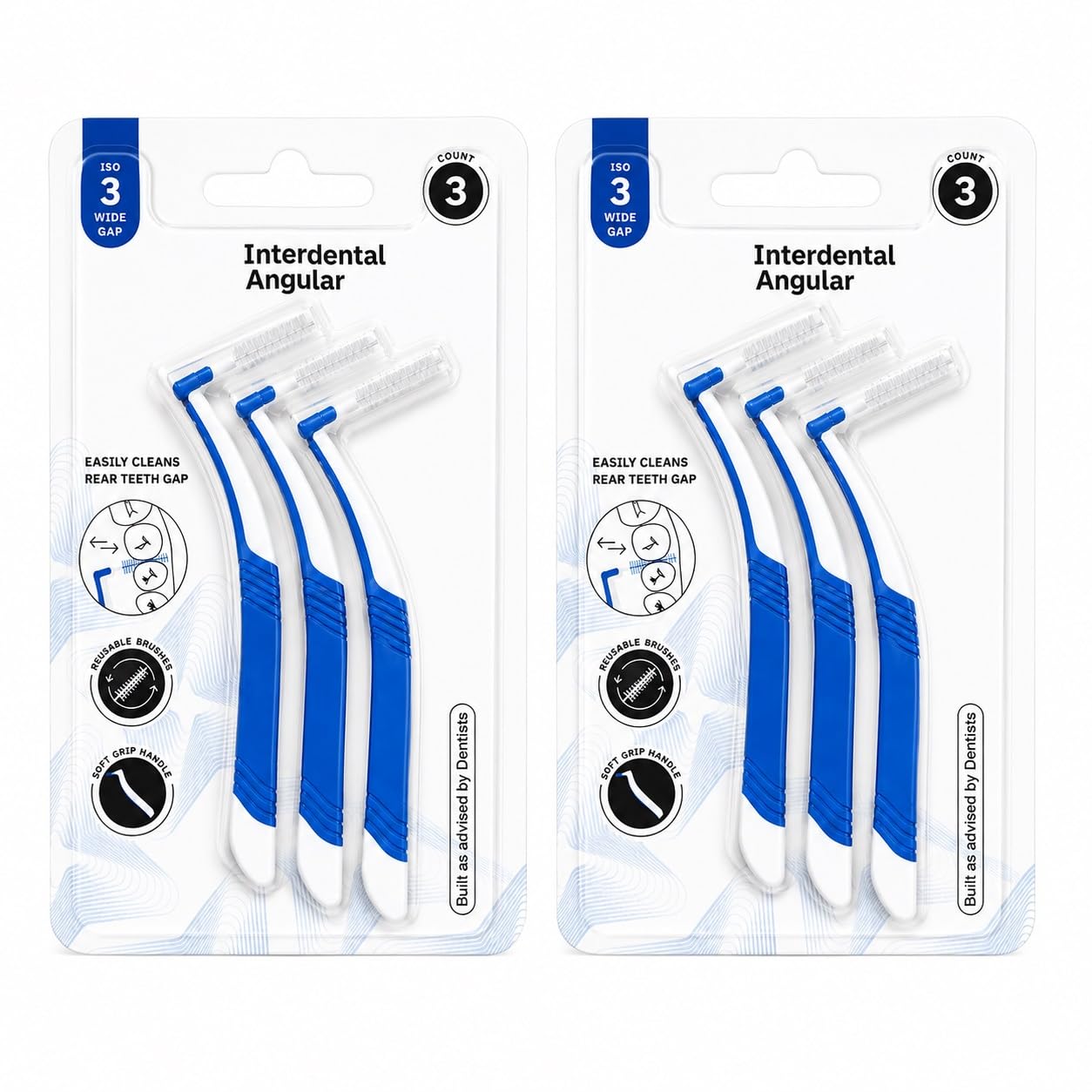 Blue Angular Interdental Toothbrush ISO-3 (Pack of 6) | Wide Gap Teeth Cleaning Brush | Helps Remove Plaque & Food Debris Between Teeth | Soft Bristles for Implants, Braces & Bridges-image-21
