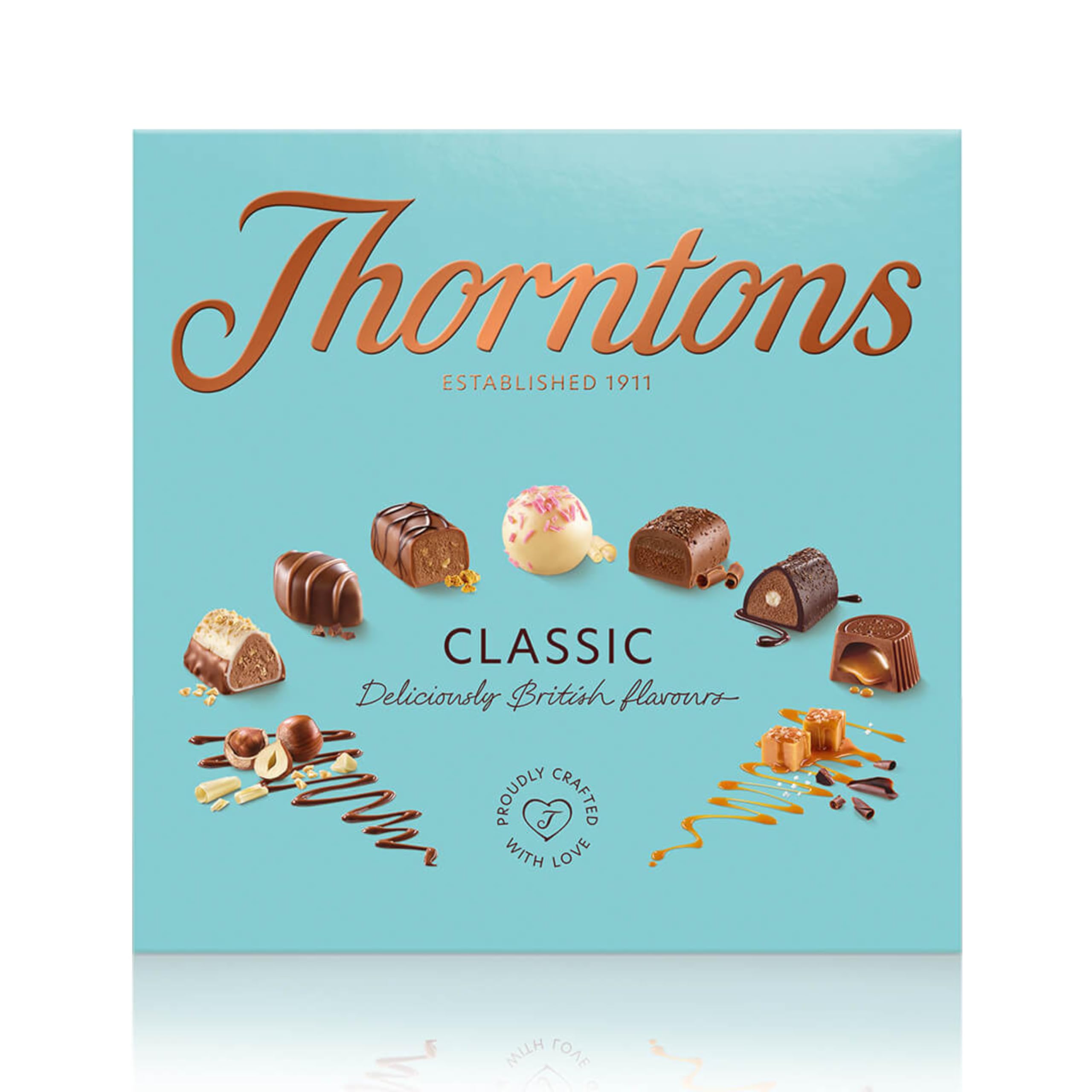 Thorntons Classic Chocolate Gift Box, Chocolate Gifts for Women, Men, Milk, White, Dark Chocolate Selection Box, 262g