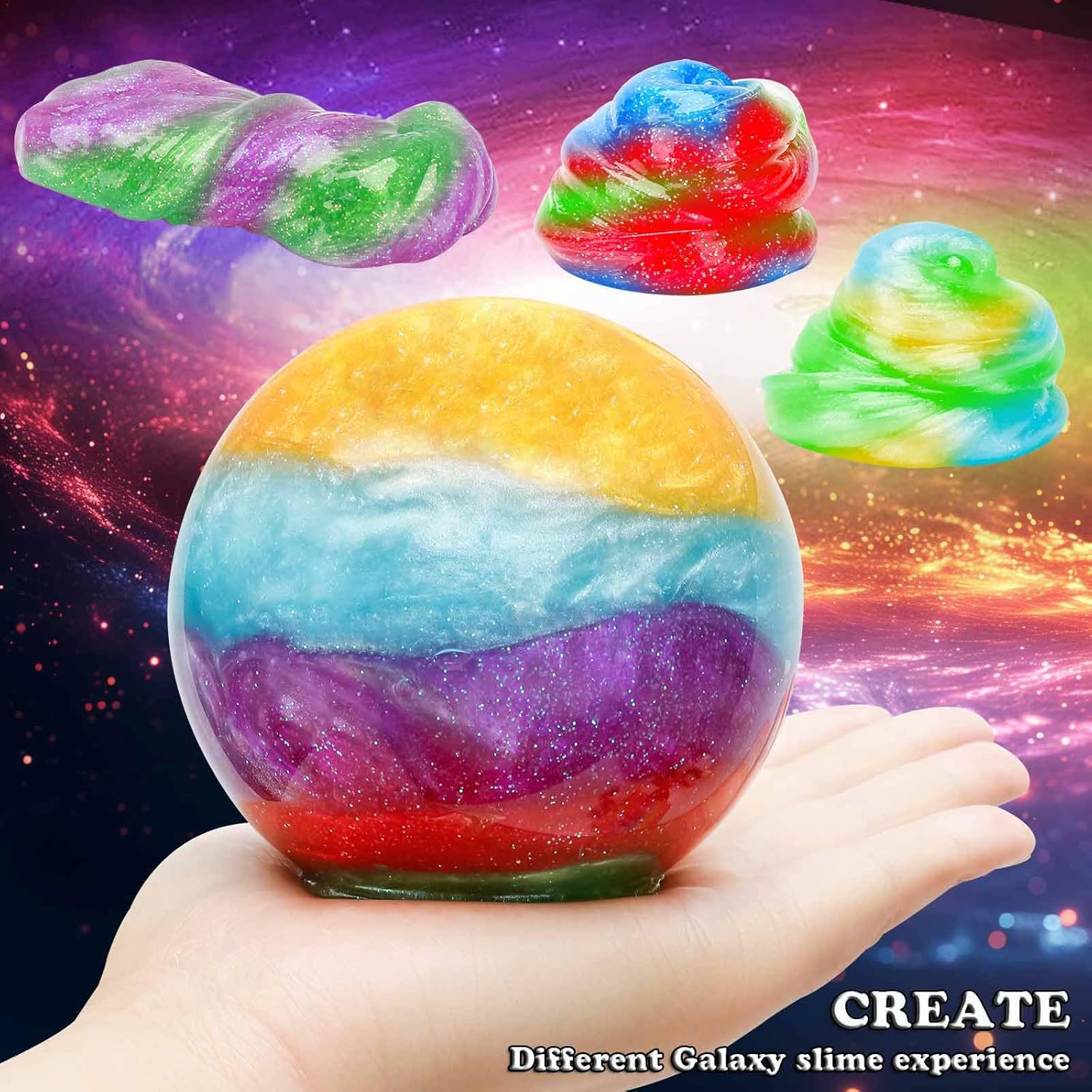 Slime Party Favors, 36 Pack Galaxy Slime Pack, Pretty Stretchy, Non-Sticky Slime Kit for Girls Boys Kids Christmas Stocking Stuffer, Goodie Bag Stuffer, Easter Basket Stuffers,Classroom Reward
