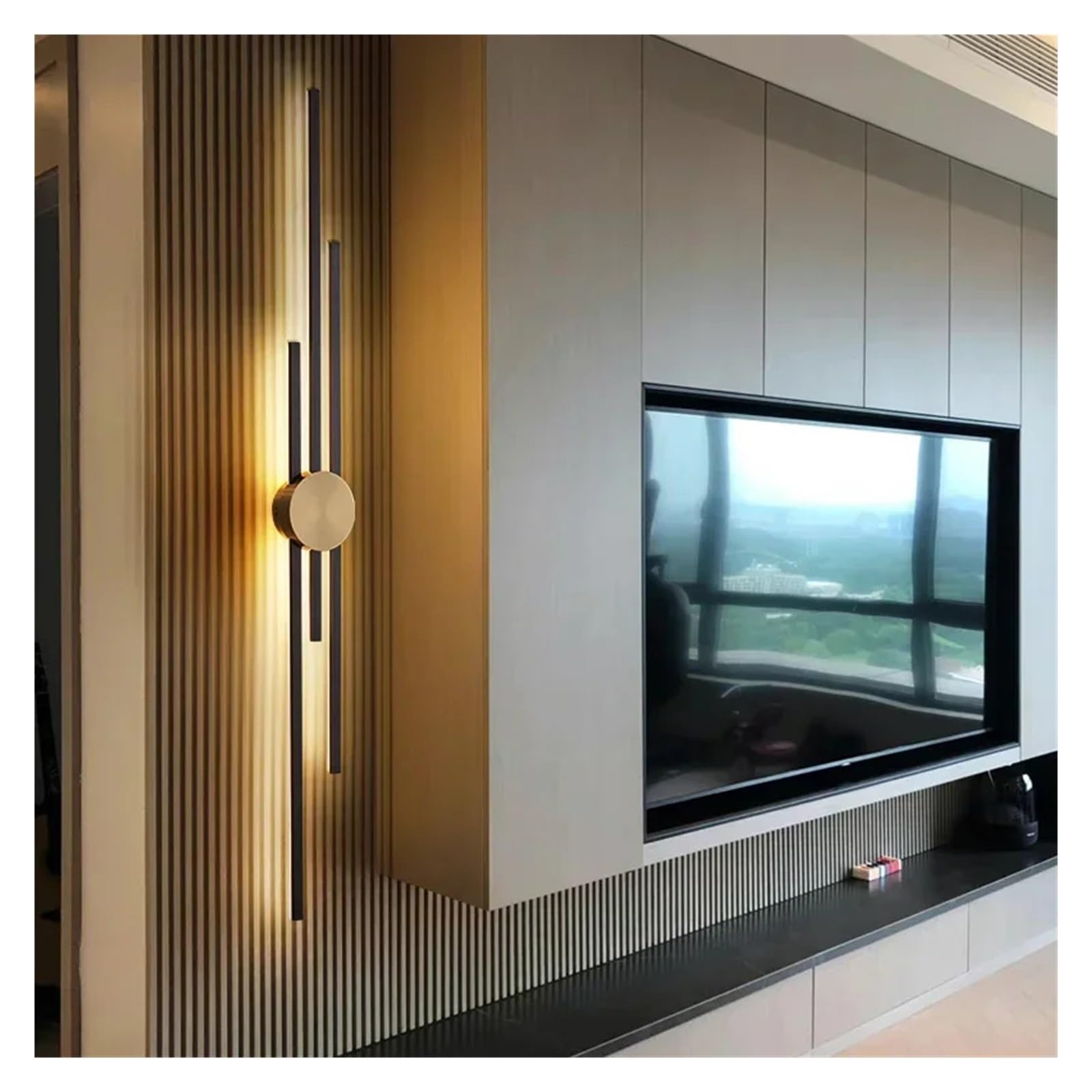 Sconce a LED, Lampada da Parete Moderna a LED Lunga Soggiorno Sala da Pranzo Loft Sconce a Parete Decorazione Camera da Letto Luce da Comodino Lampada per Scale (Luce Calda Dorata, 64CM)