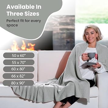 Dalisa 100% Organic Cotton Knitted Blanket – GOTS Certified, Boho Vintage Style (Green, 130x150 cm) in Sofa, Bed and Home Decoration with Lightweight, Breathable and Comfortable Structure