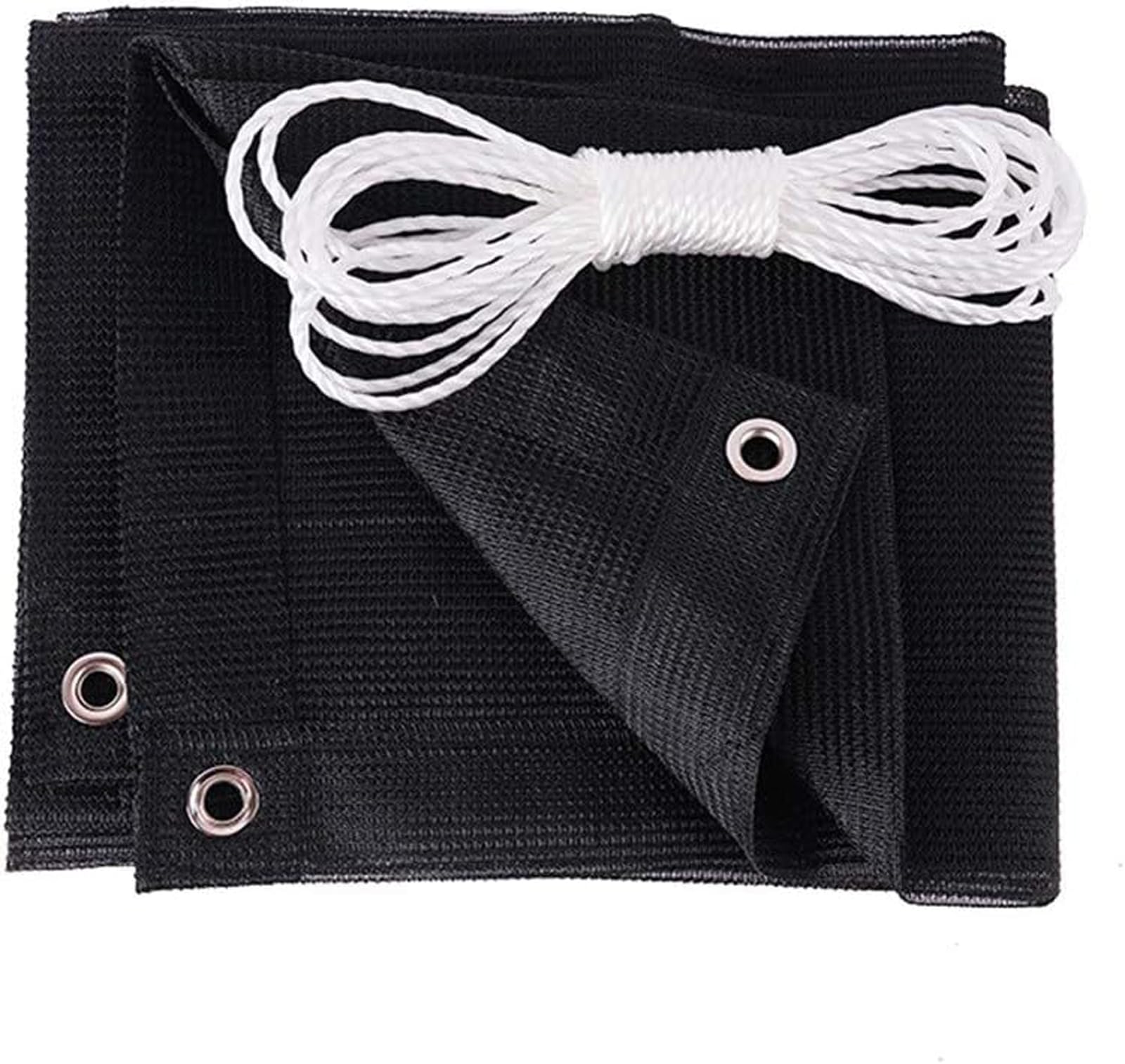 Vela de sombra negra 1x1m elegante con 95% bloqueo UV para terraza y jardín