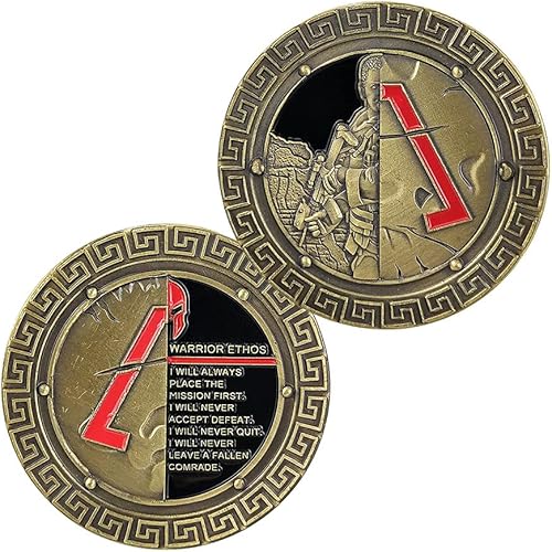 Moneda de desafío militar Spartan Warrior Ethos (amzag715)